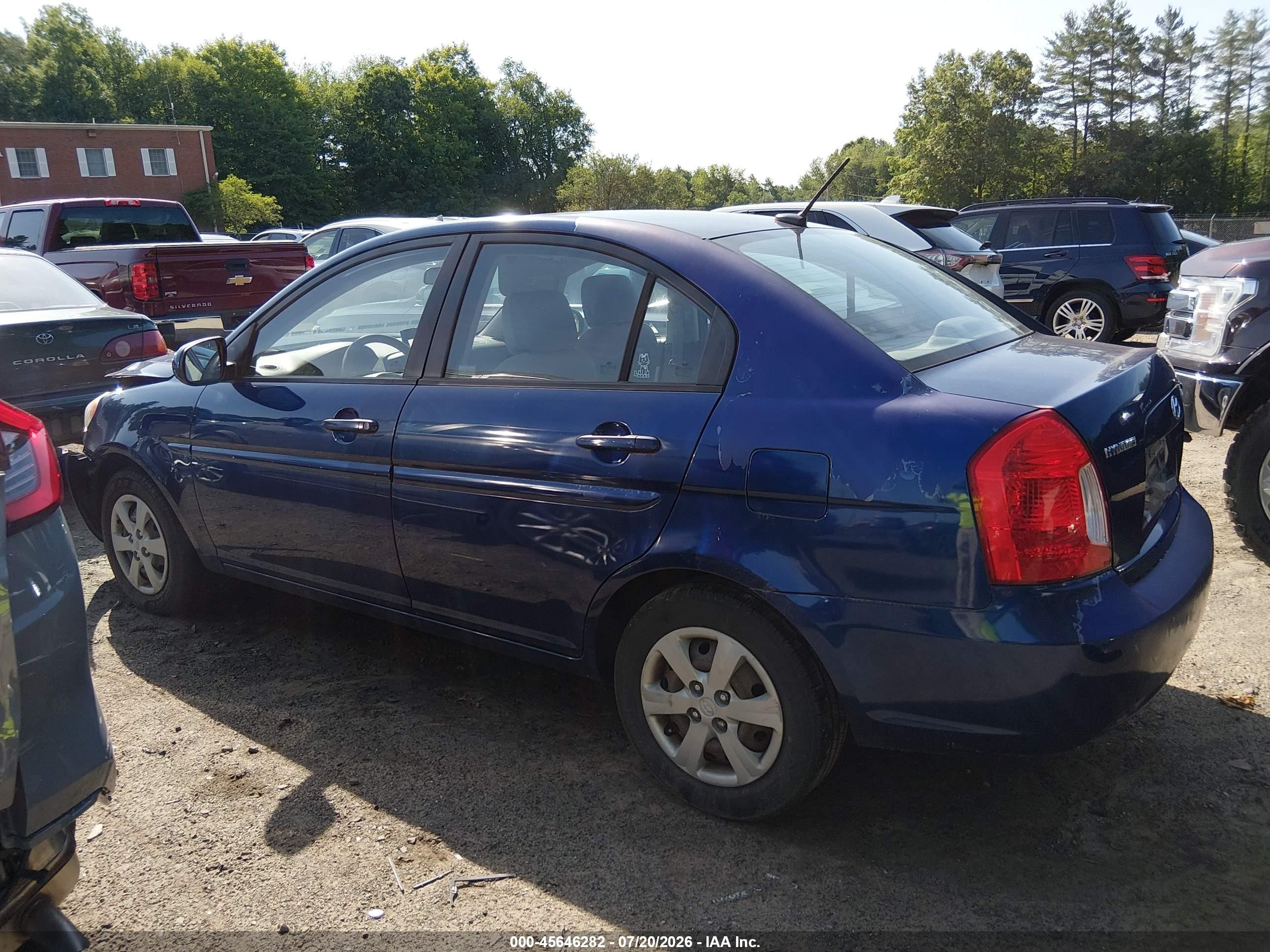 2010 Hyundai Accent Gls Blue vin: KMHCN4AC8AU469874