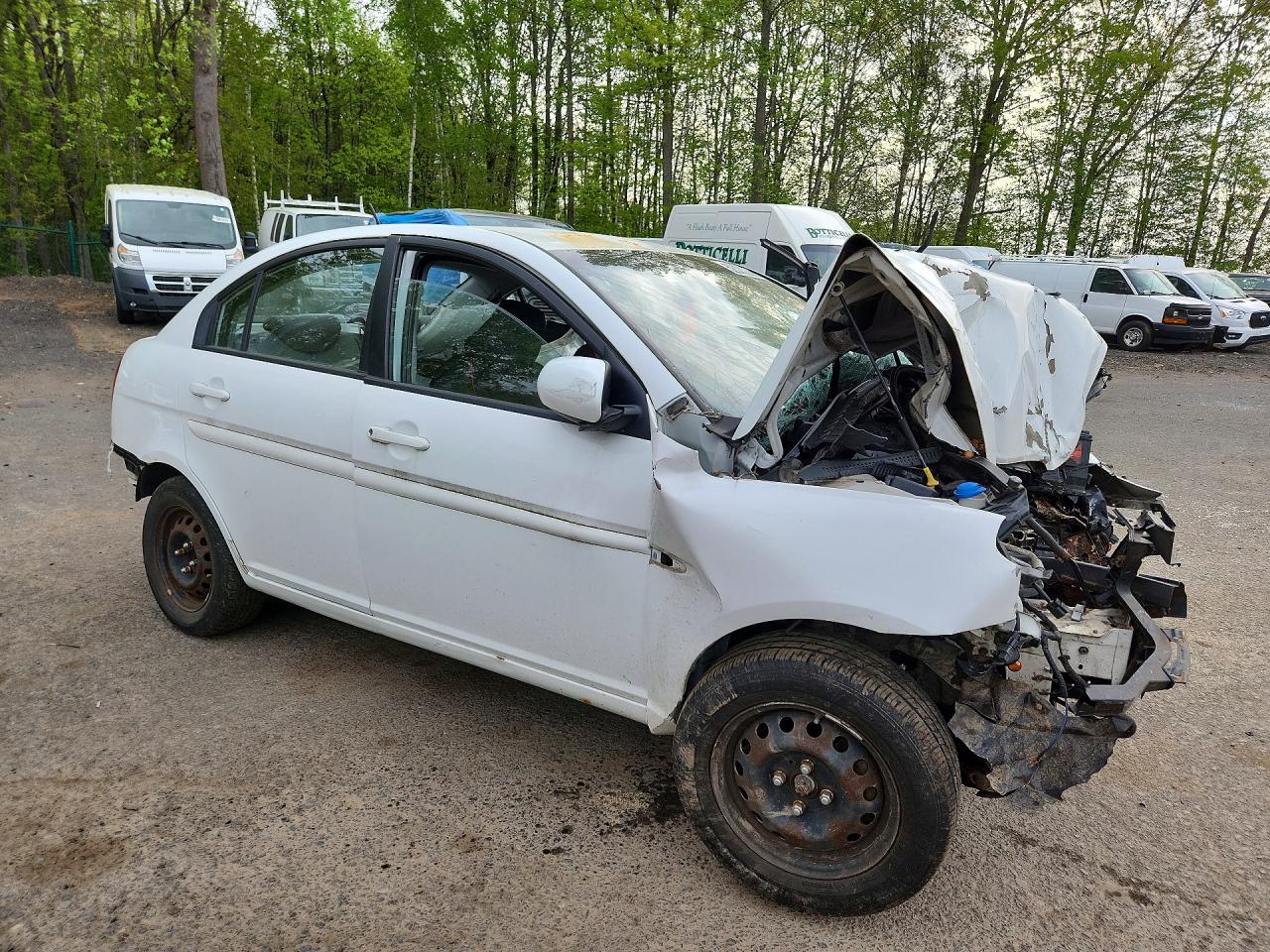 2010 Hyundai Accent Gls White vin: KMHCN4AC8AU484214