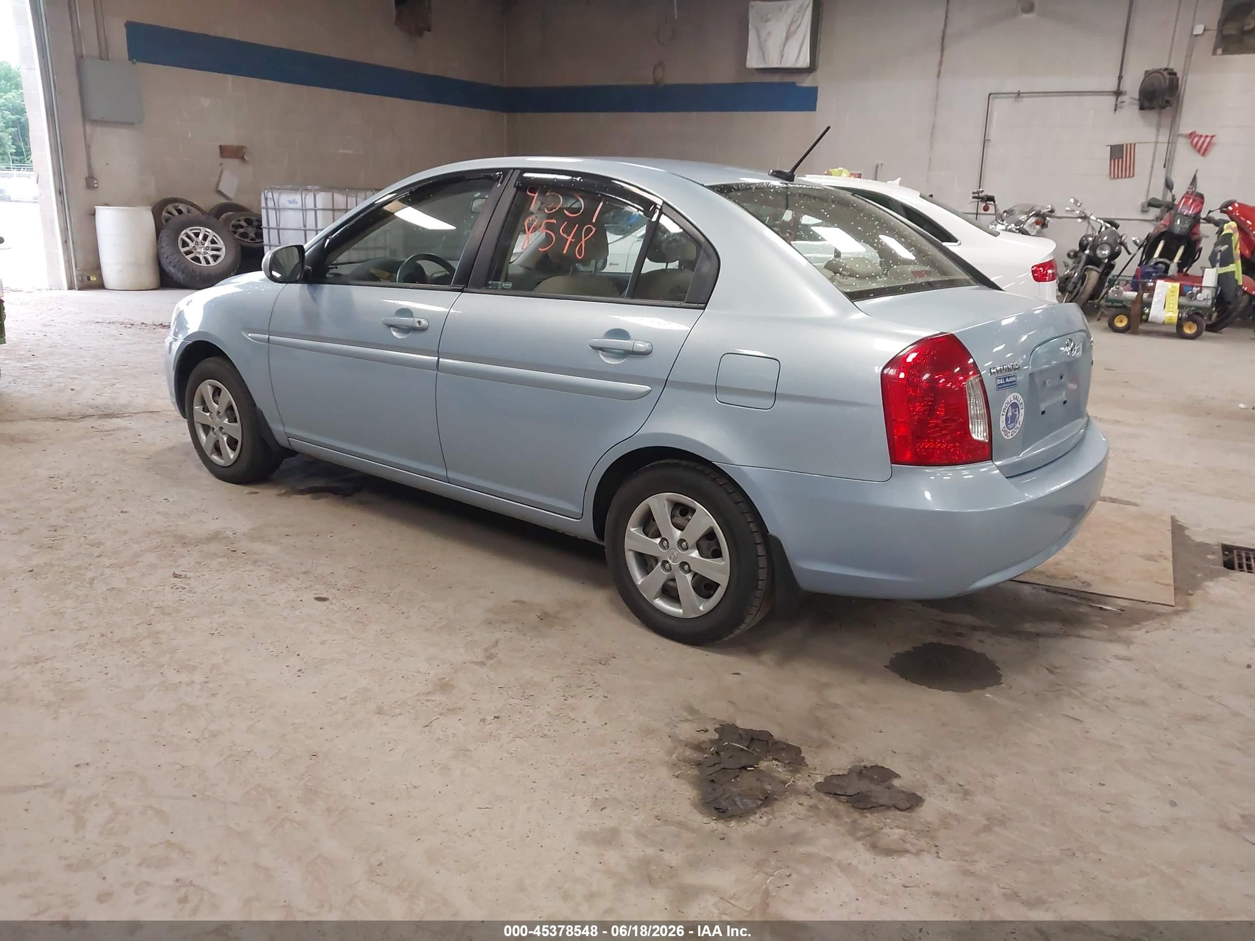 2011 Hyundai Accent Gls Light Blue vin: KMHCN4AC8BU621136