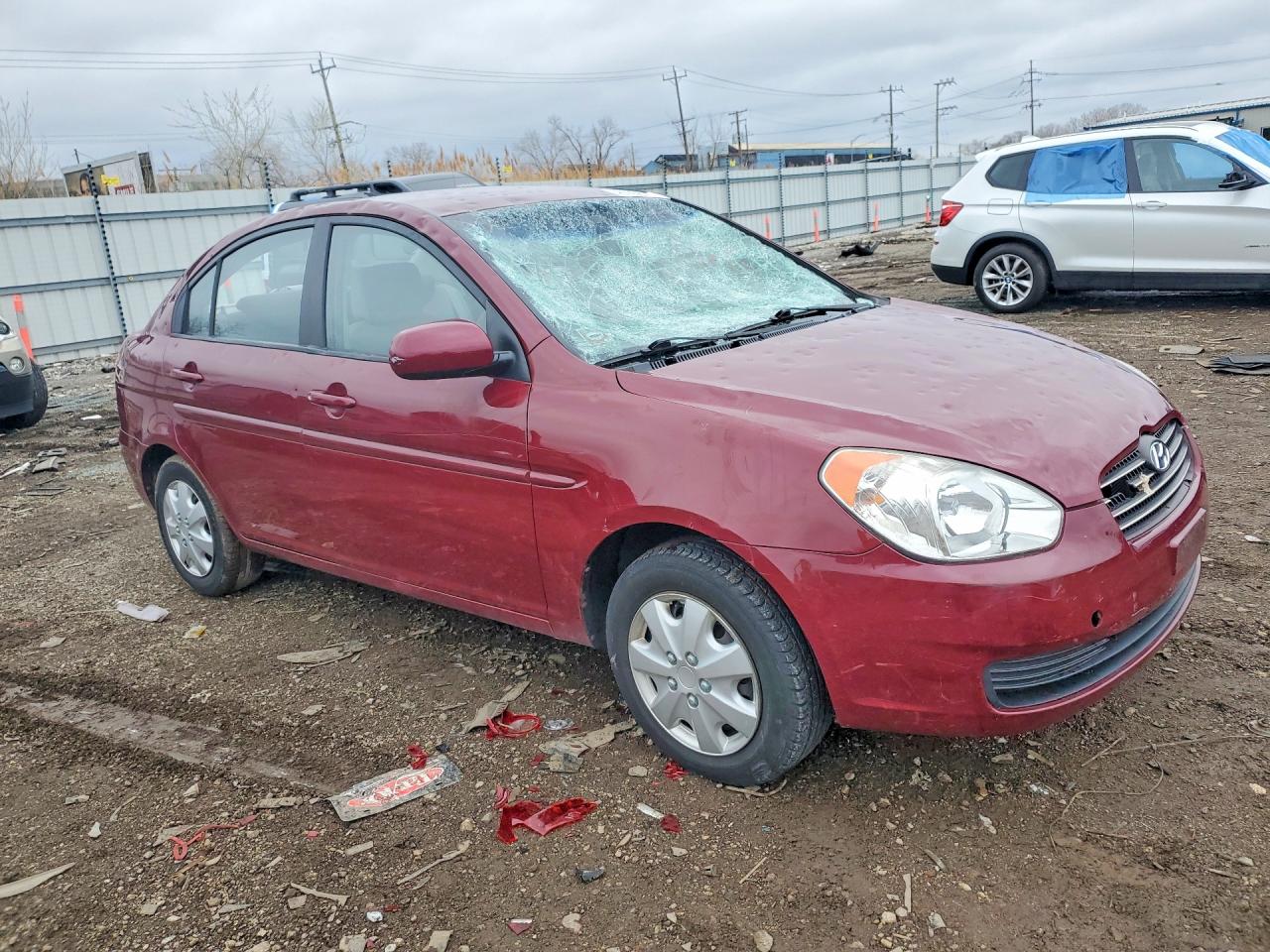 2010 Hyundai Accent Gls Burgundy vin: KMHCN4AC9AU404810
