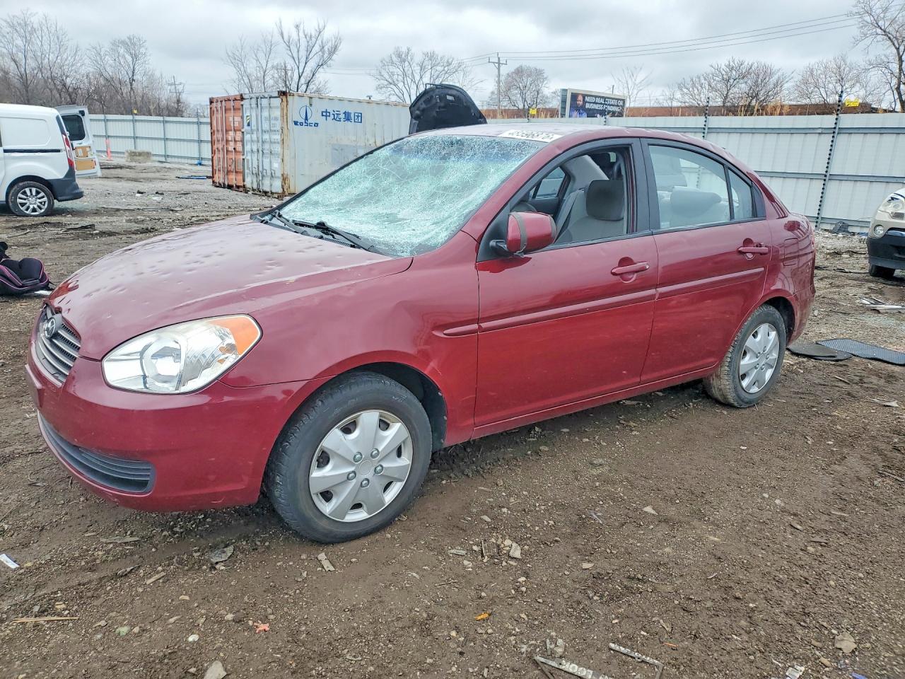 2010 Hyundai Accent Gls Burgundy vin: KMHCN4AC9AU404810