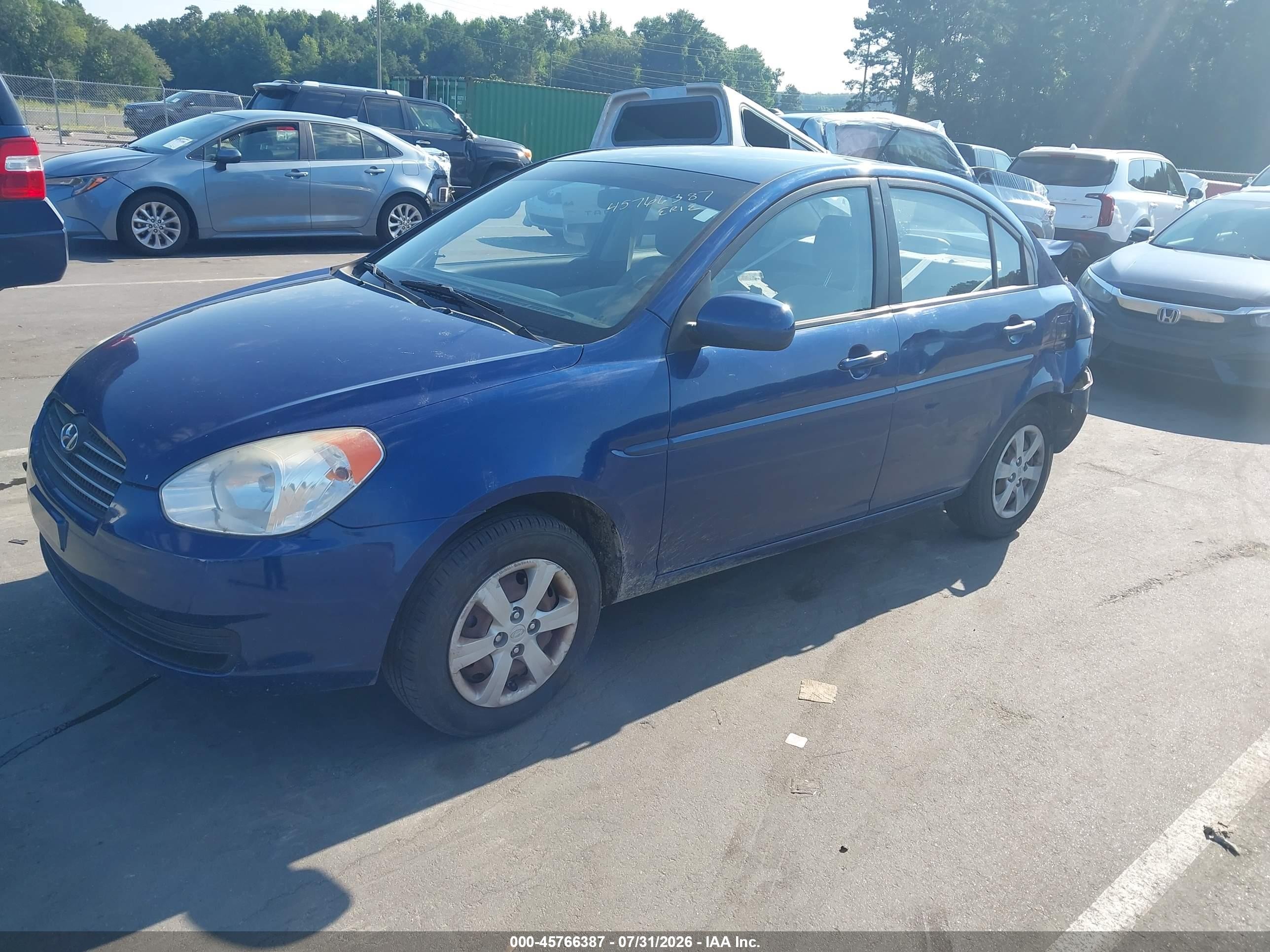2010 Hyundai Accent Gls Blue vin: KMHCN4AC9AU419713