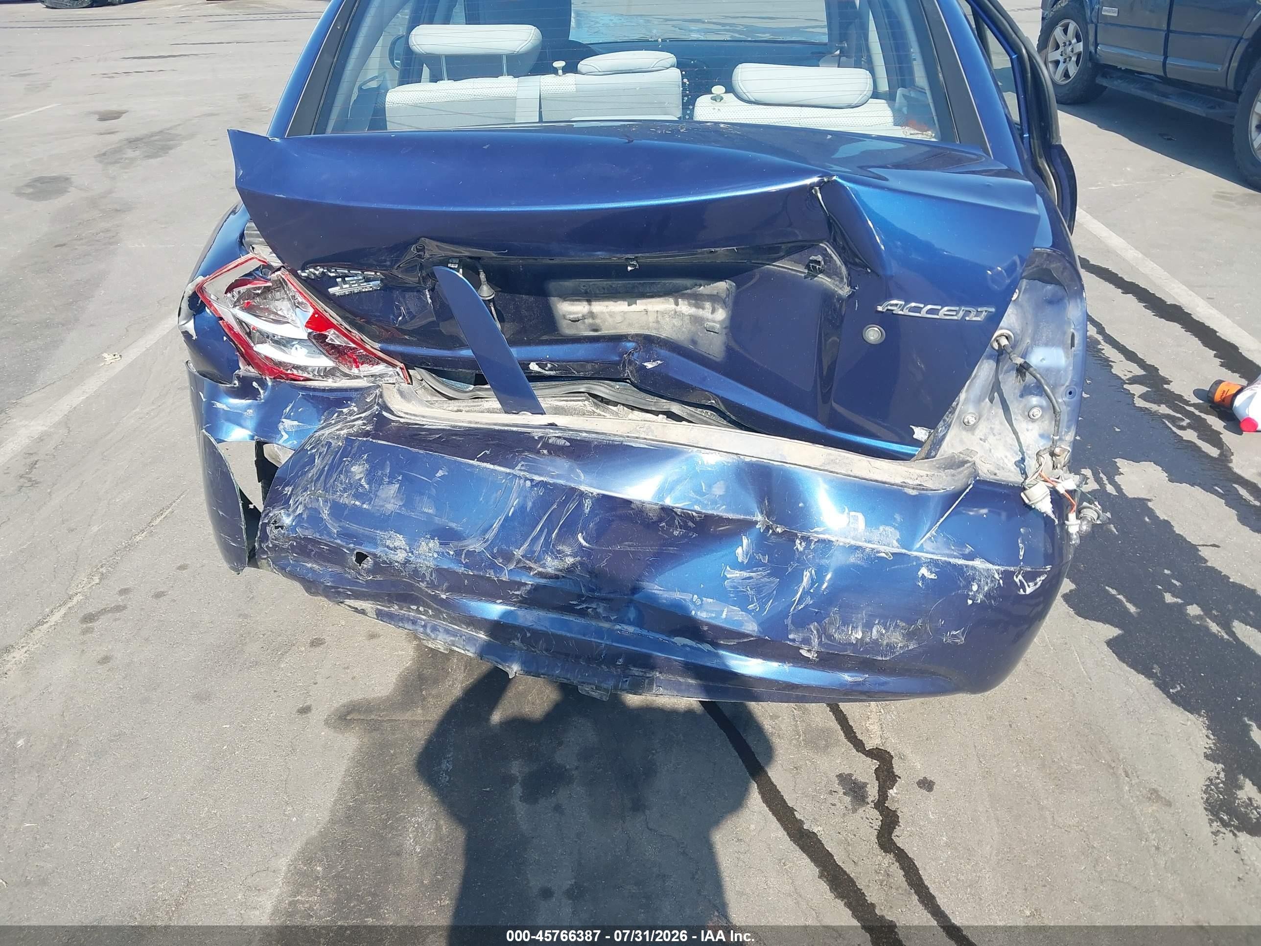 2010 Hyundai Accent Gls Blue vin: KMHCN4AC9AU419713
