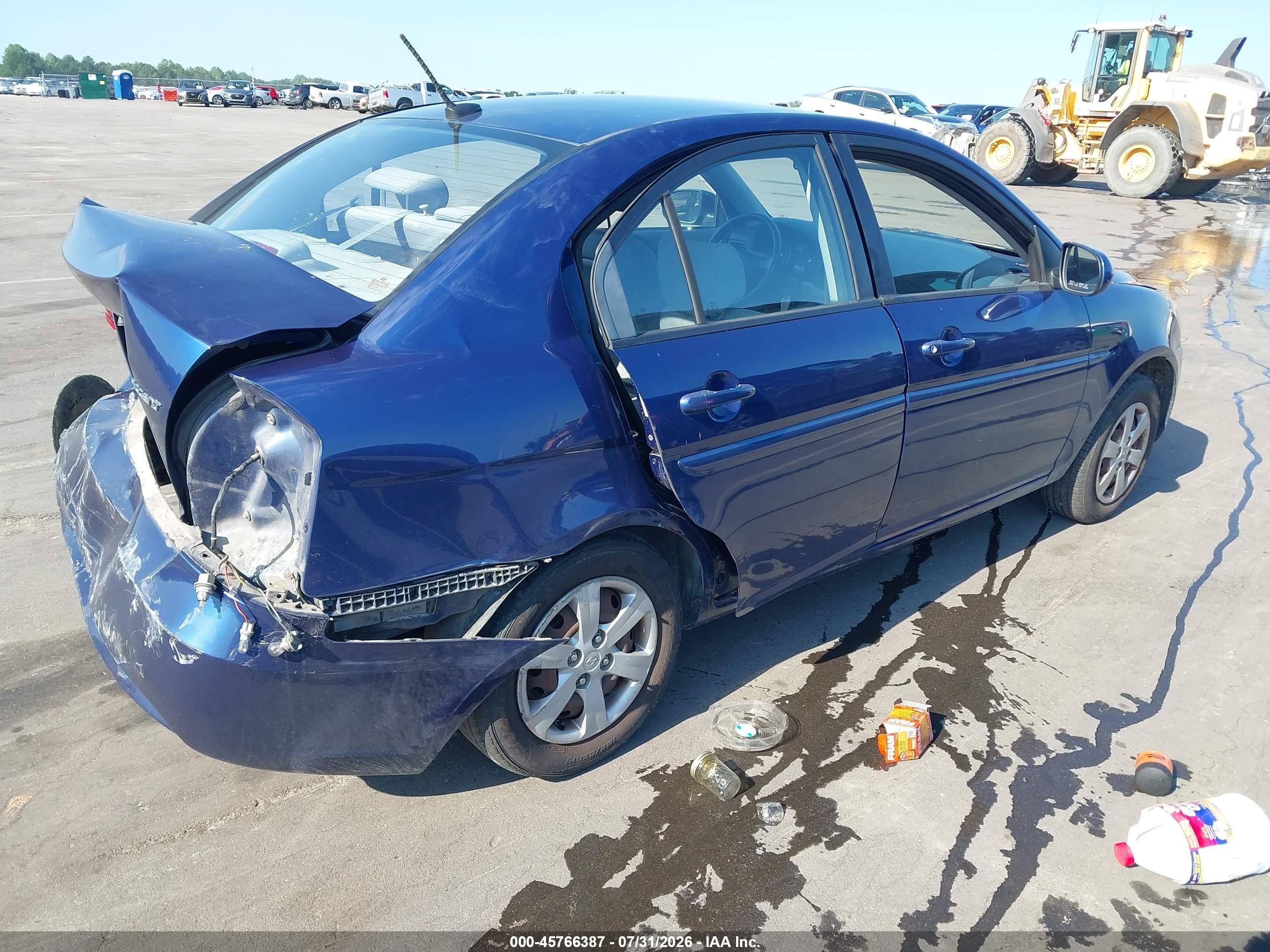 2010 Hyundai Accent Gls Blue vin: KMHCN4AC9AU419713