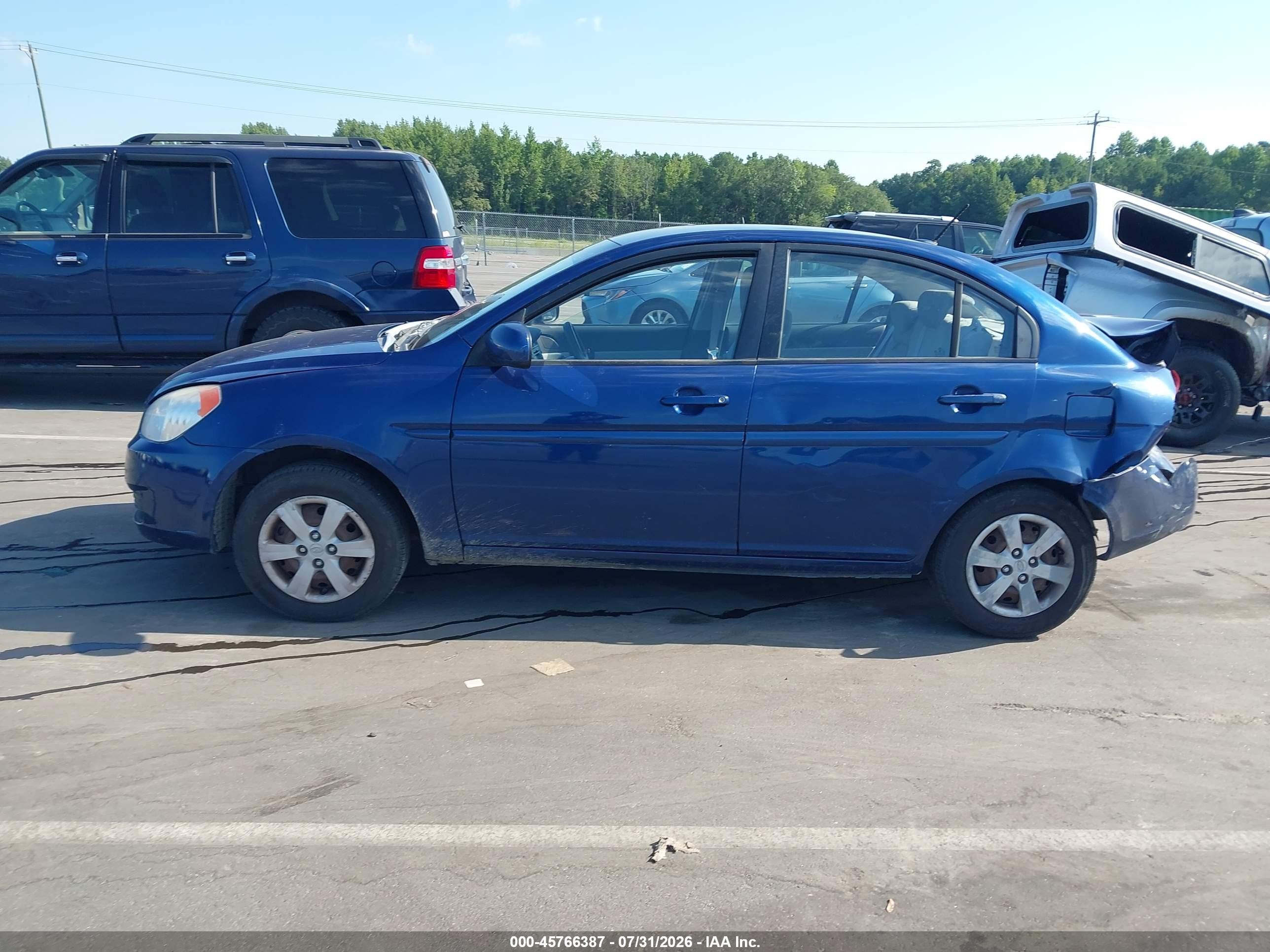 2010 Hyundai Accent Gls Blue vin: KMHCN4AC9AU419713