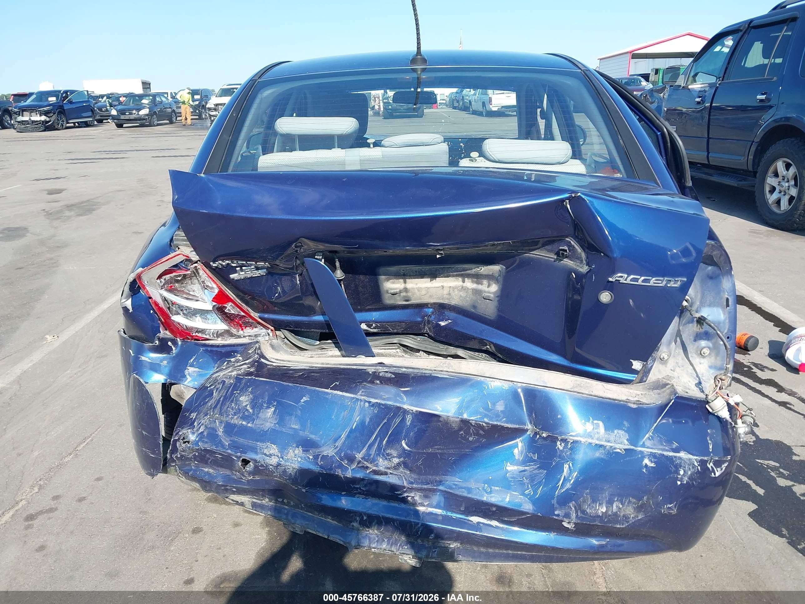 2010 Hyundai Accent Gls Blue vin: KMHCN4AC9AU419713