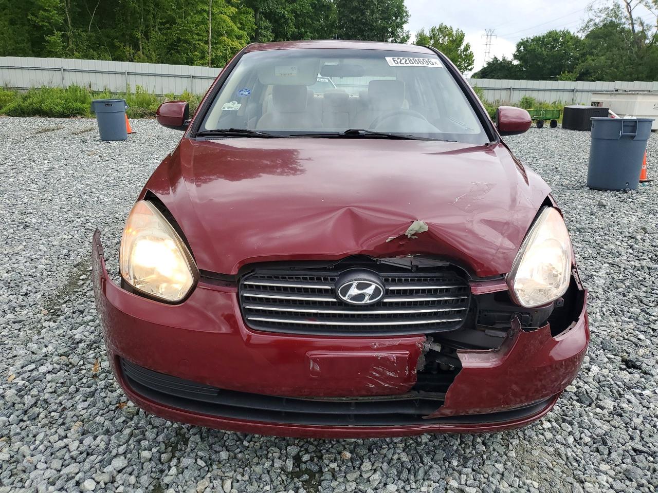 2010 Hyundai Accent Gls Burgundy vin: KMHCN4AC9AU428931
