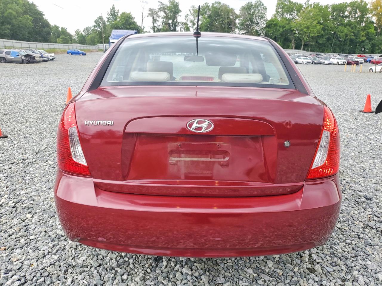 2010 Hyundai Accent Gls Burgundy vin: KMHCN4AC9AU428931