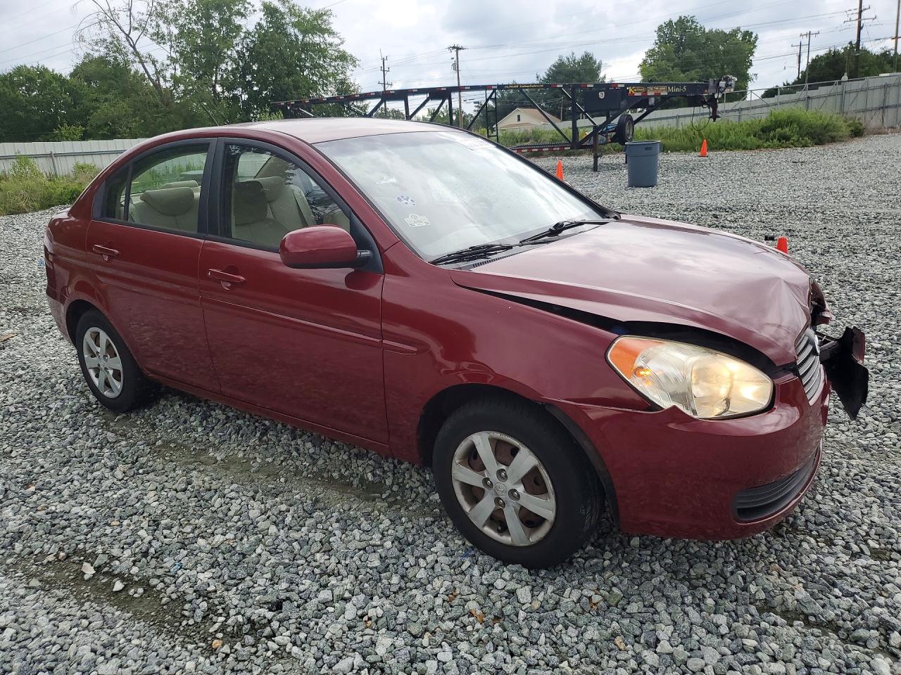 2010 Hyundai Accent Gls Burgundy vin: KMHCN4AC9AU428931