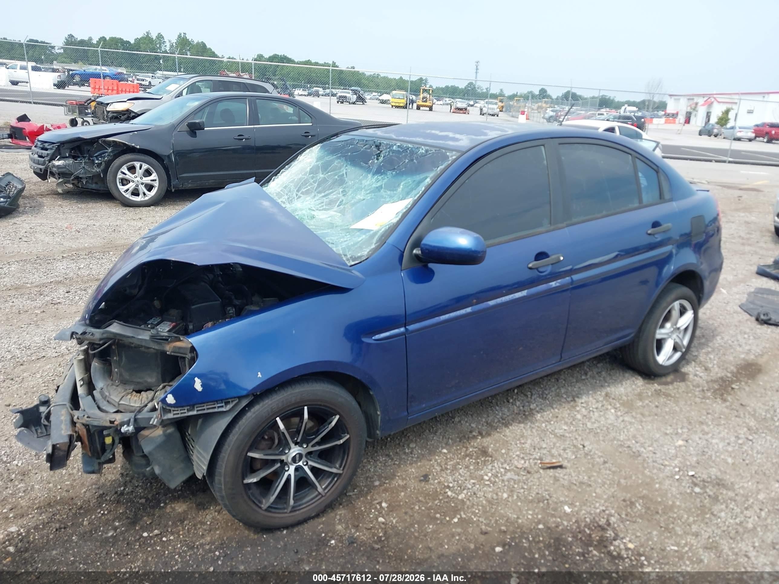 2010 Hyundai Accent Gls Blue vin: KMHCN4AC9AU431263