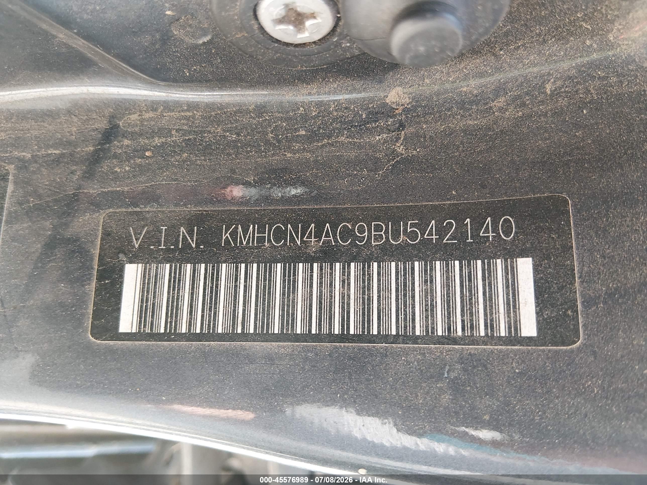 2011 Hyundai Accent Gls Gray vin: KMHCN4AC9BU542140