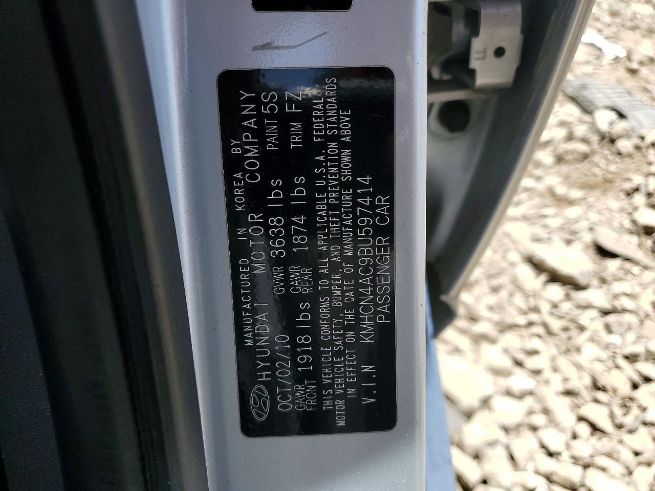 2011 Hyundai Accent Gls Silver vin: KMHCN4AC9BU597414