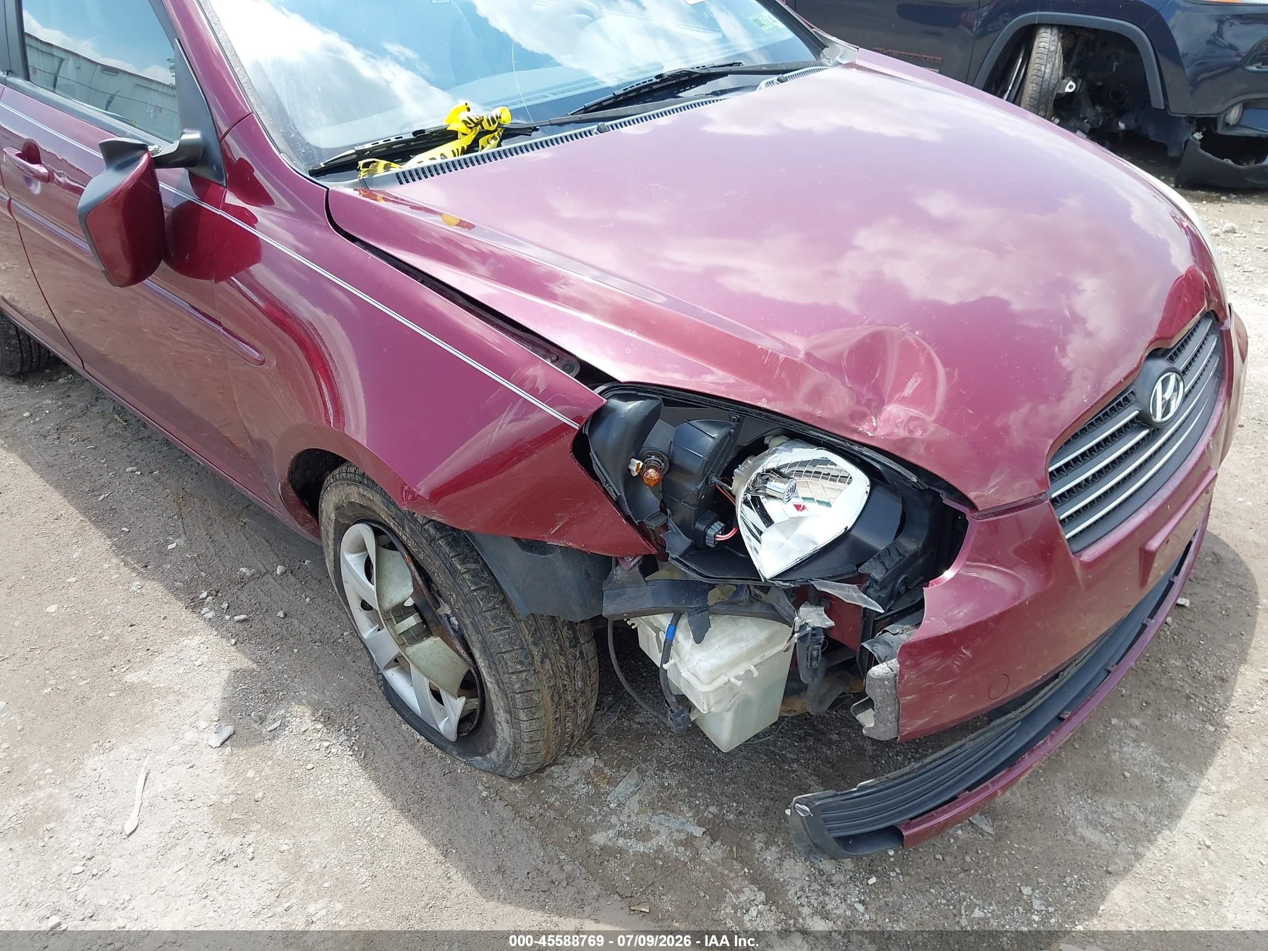 2010 Hyundai Accent Gls Burgundy vin: KMHCN4ACXAU433281