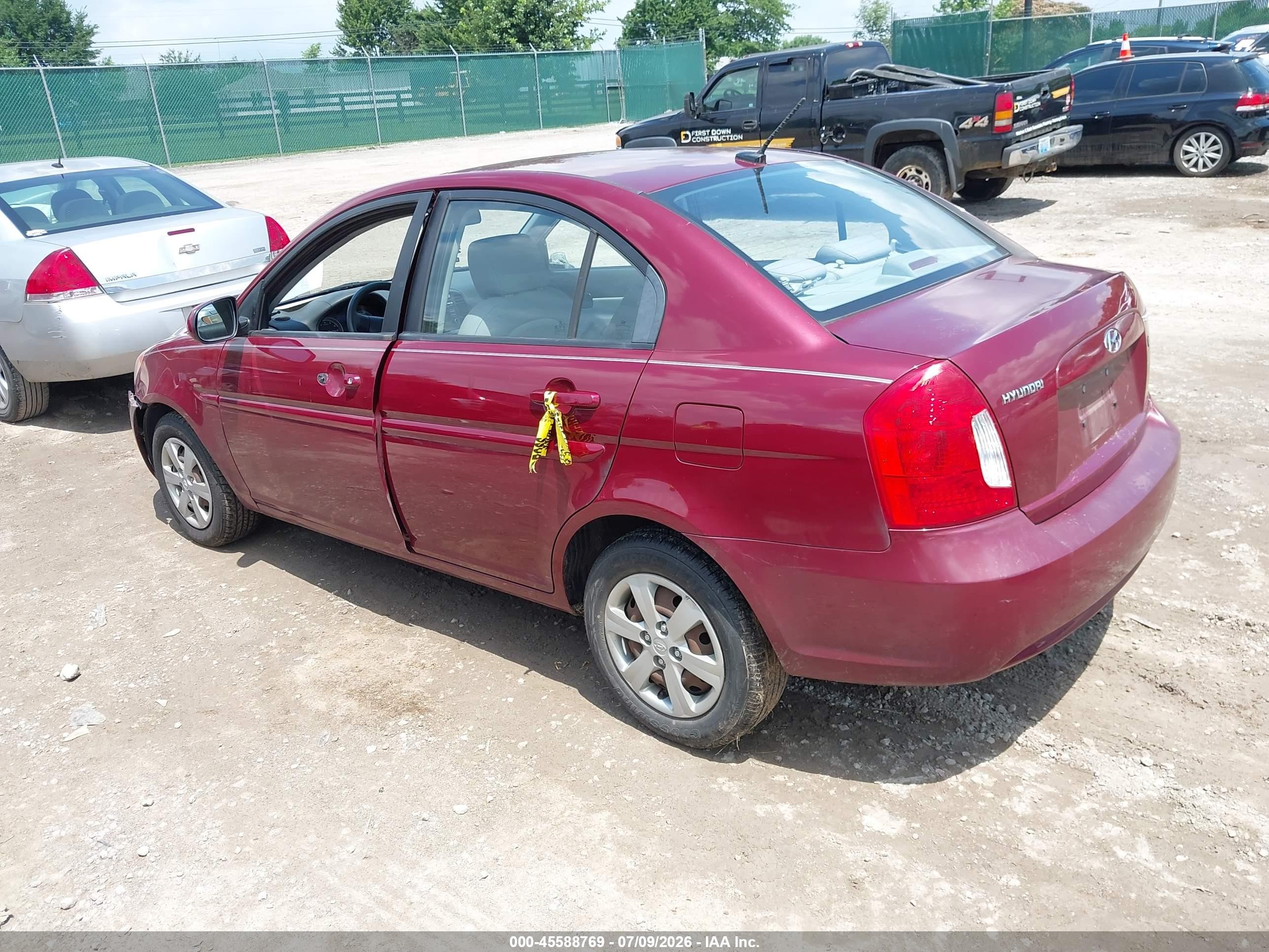 2010 Hyundai Accent Gls Burgundy vin: KMHCN4ACXAU433281