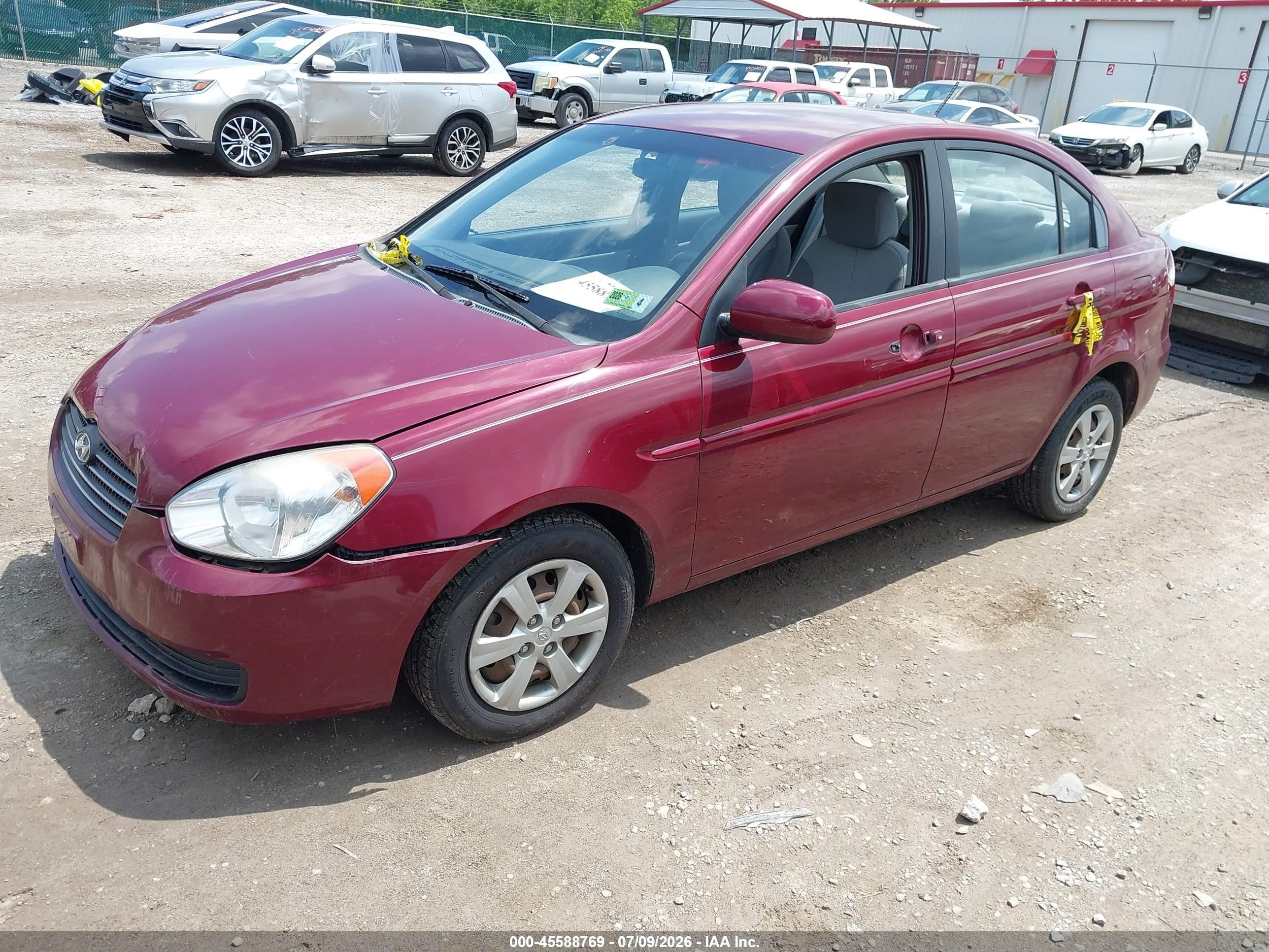 2010 Hyundai Accent Gls Burgundy vin: KMHCN4ACXAU433281