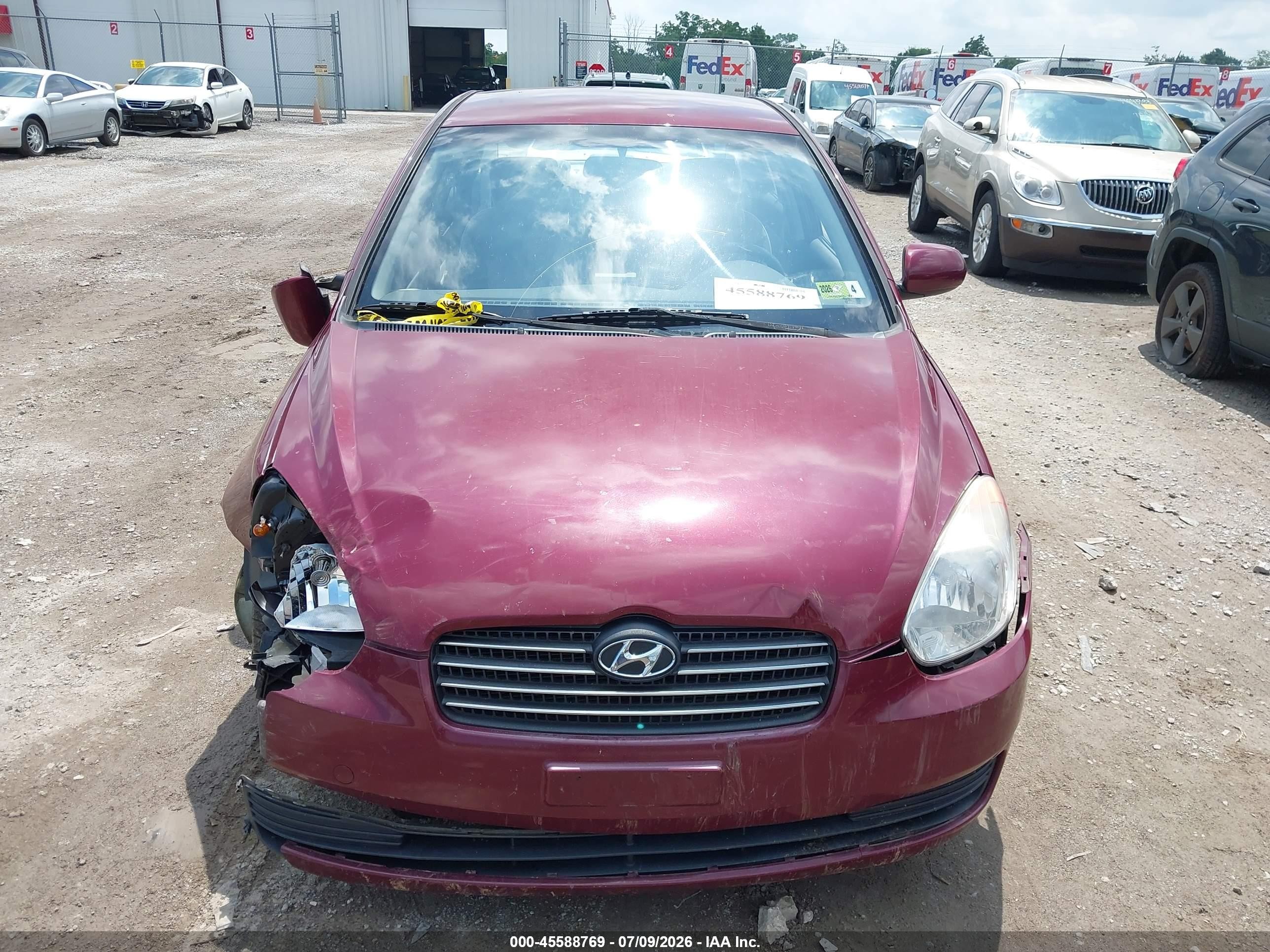 2010 Hyundai Accent Gls Burgundy vin: KMHCN4ACXAU433281