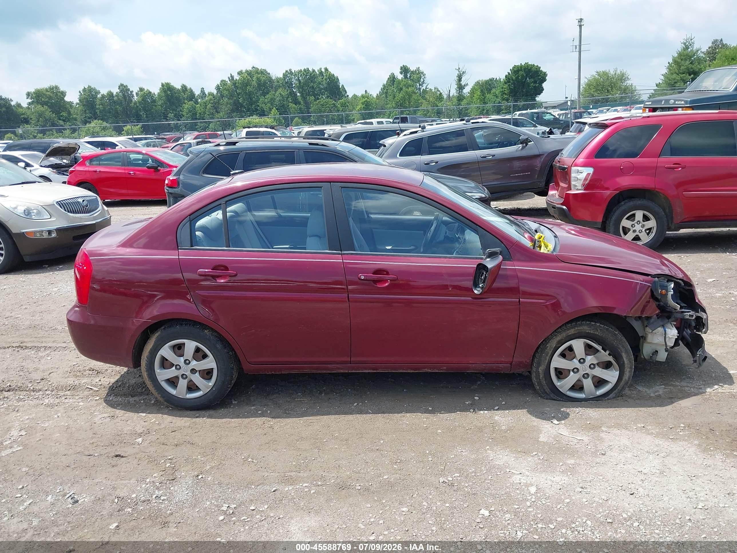 2010 Hyundai Accent Gls Burgundy vin: KMHCN4ACXAU433281
