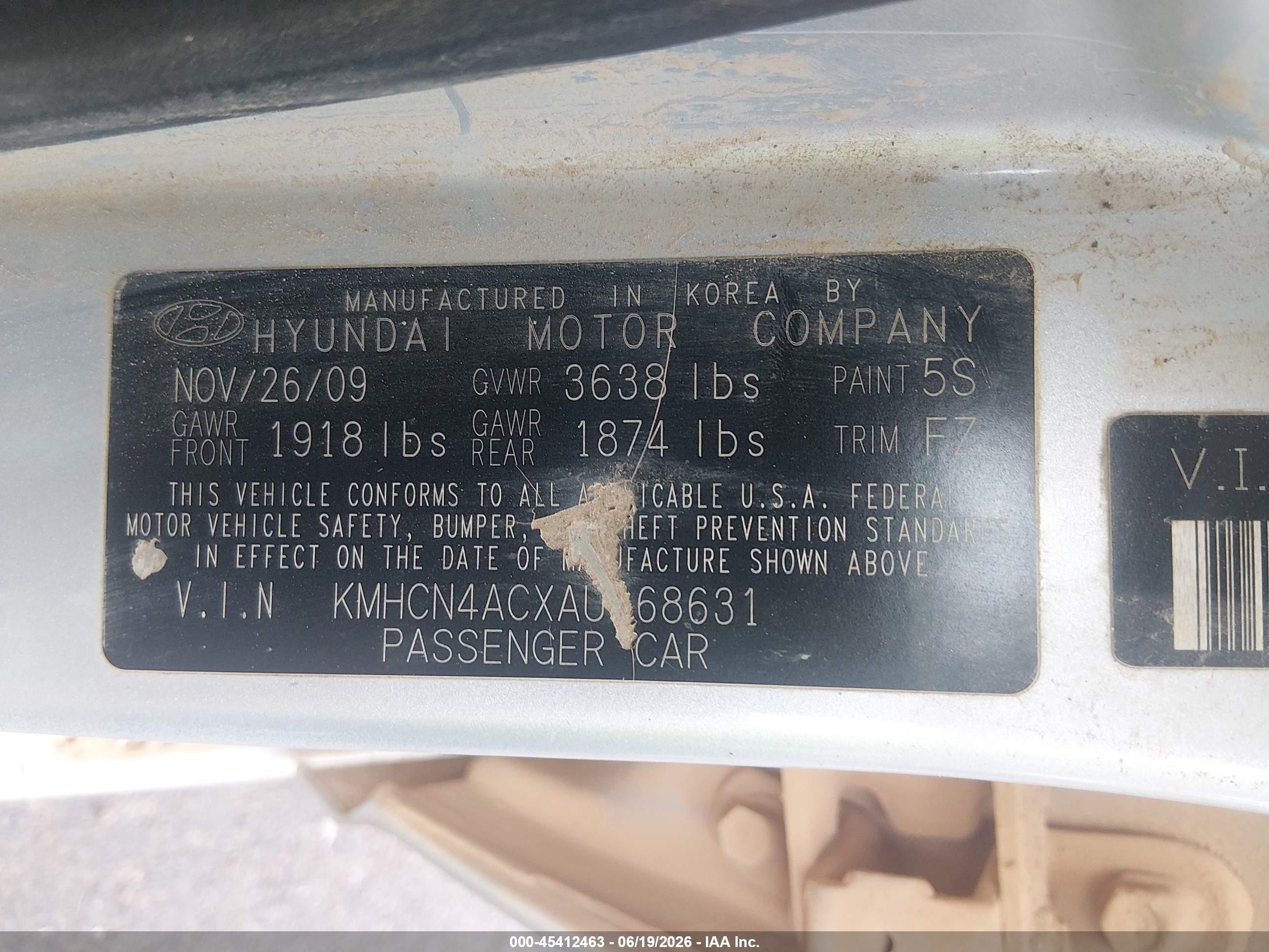 2010 Hyundai Accent Gls Silver vin: KMHCN4ACXAU468631