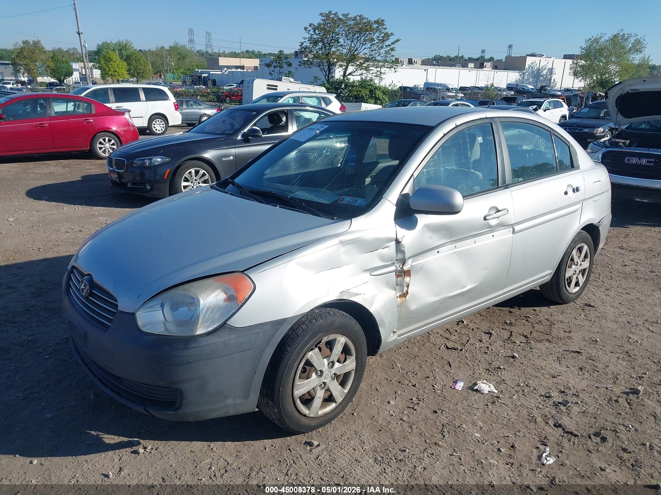 2010 Hyundai Accent Gls Silver vin: KMHCN4ACXAU518637