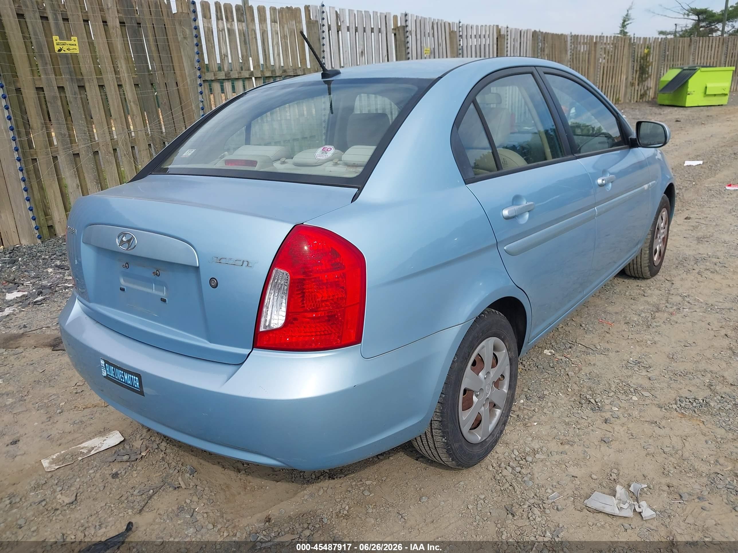 2011 Hyundai Accent Gls Light Blue vin: KMHCN4ACXBU573106