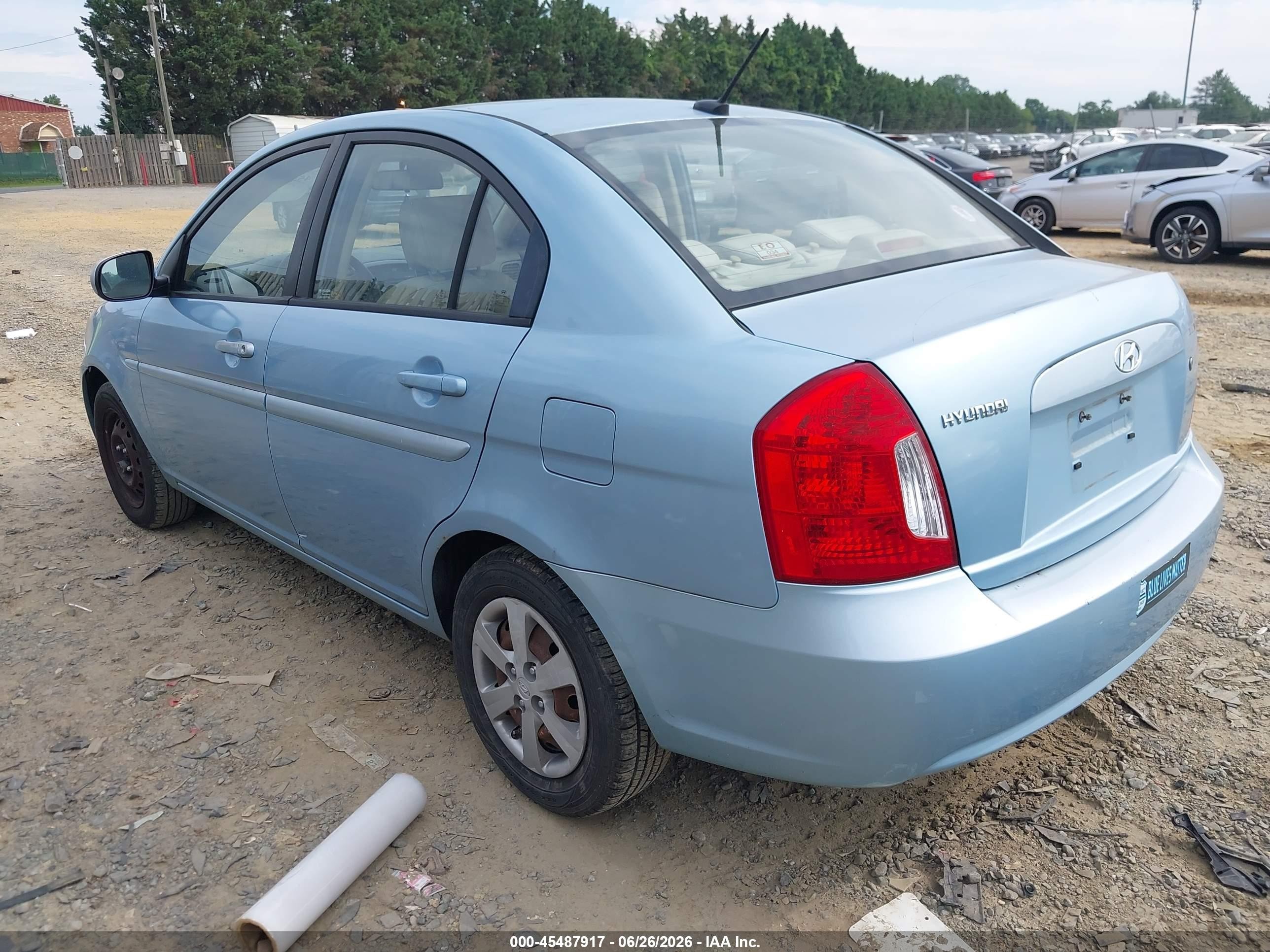 2011 Hyundai Accent Gls Light Blue vin: KMHCN4ACXBU573106