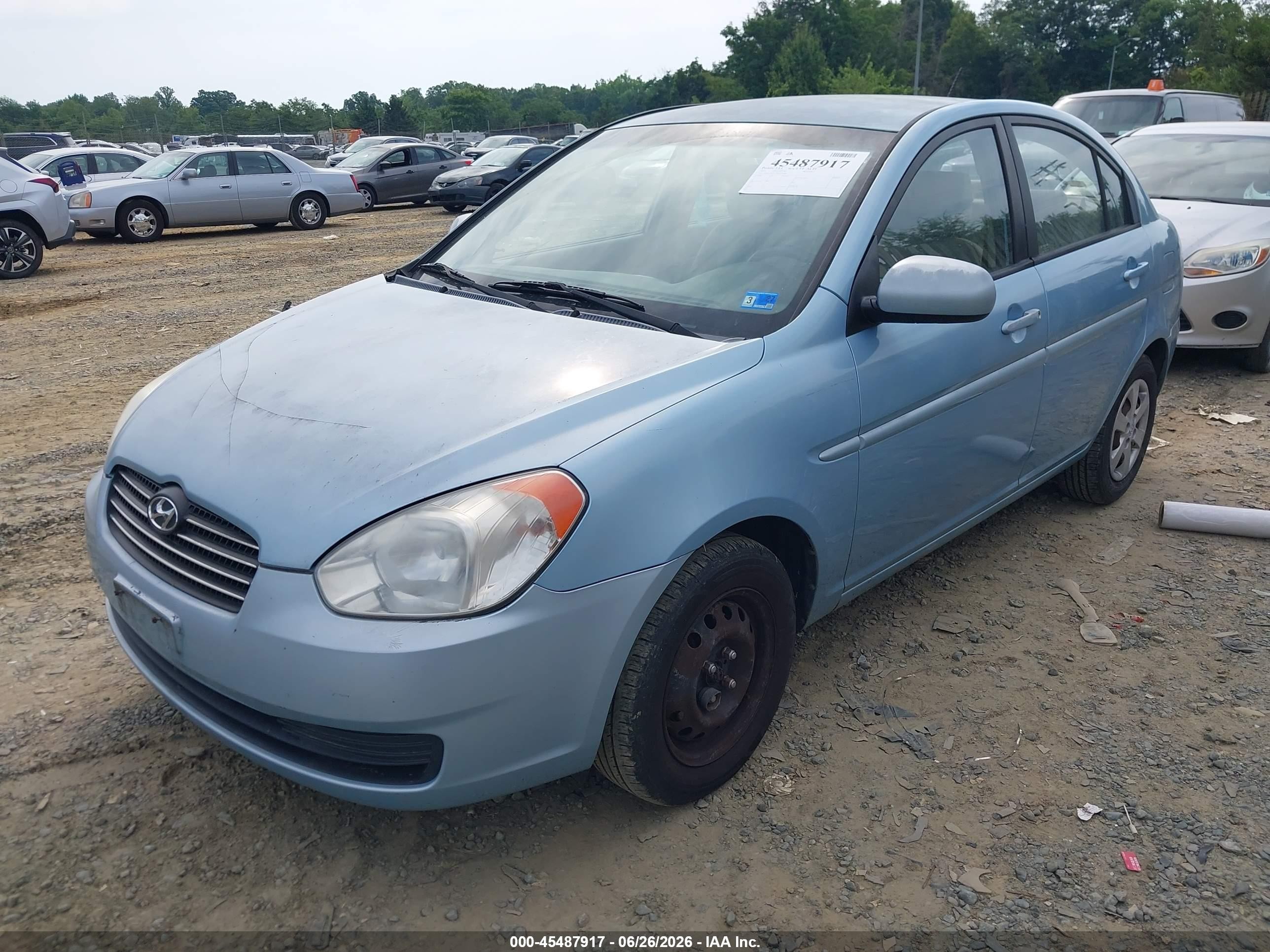 2011 Hyundai Accent Gls Light Blue vin: KMHCN4ACXBU573106