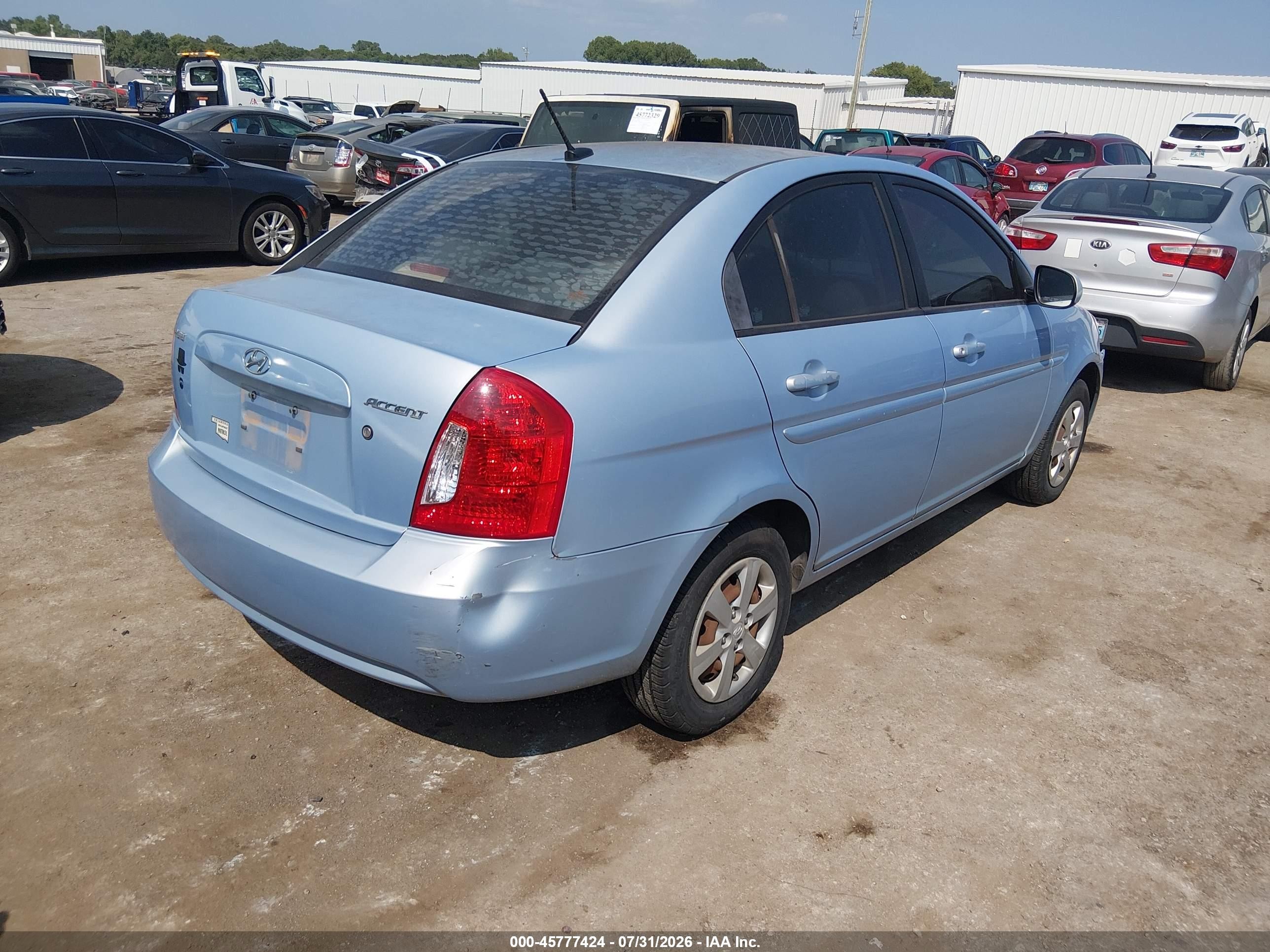 2011 Hyundai Accent Gls Light Blue vin: KMHCN4ACXBU615726