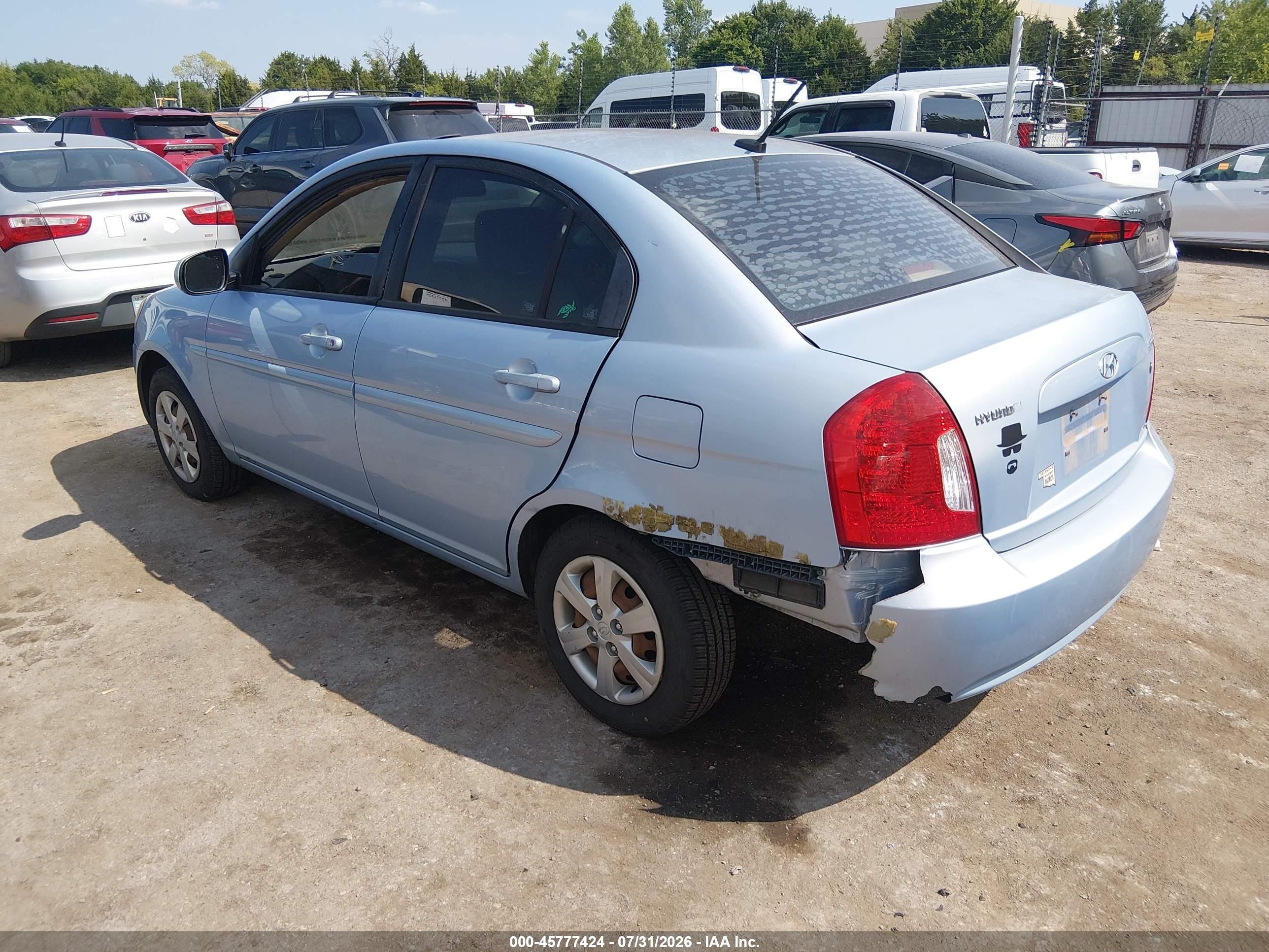 2011 Hyundai Accent Gls Light Blue vin: KMHCN4ACXBU615726