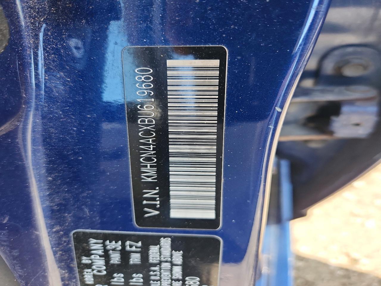 2011 Hyundai Accent Gls Blue vin: KMHCN4ACXBU619680
