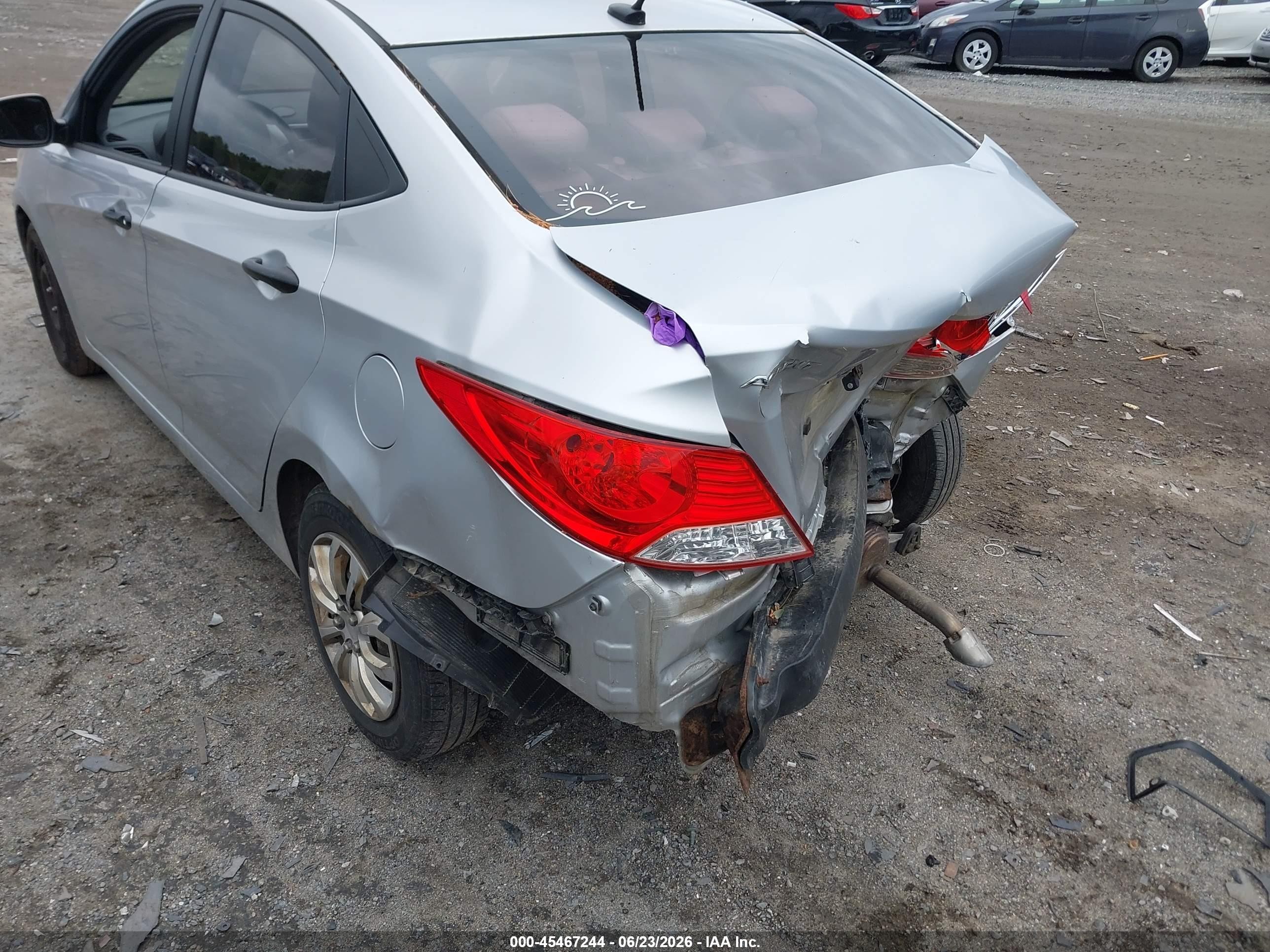 2012 Hyundai Accent Gls Gray vin: KMHCT4AE0CU089728