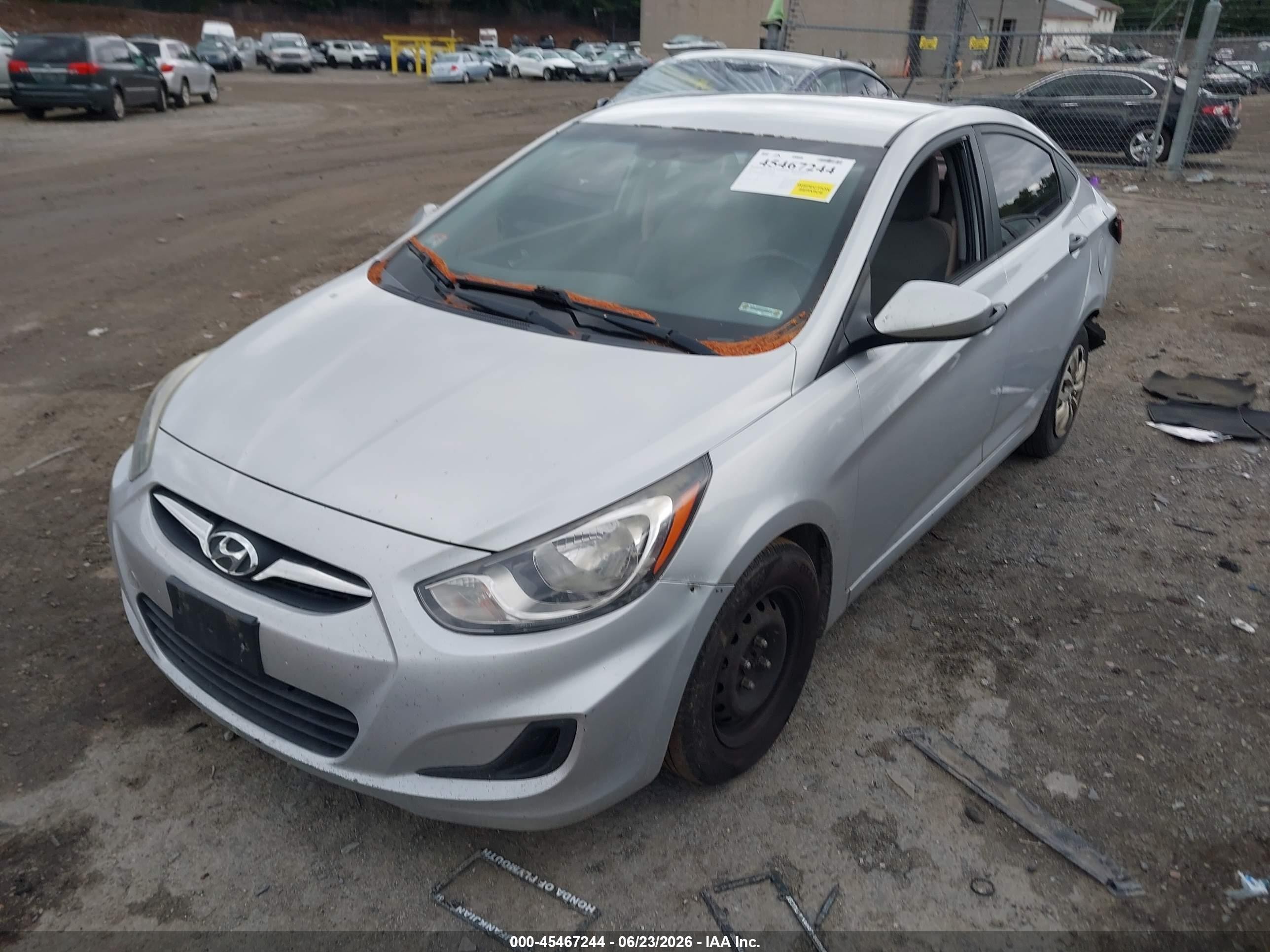 2012 Hyundai Accent Gls Gray vin: KMHCT4AE0CU089728