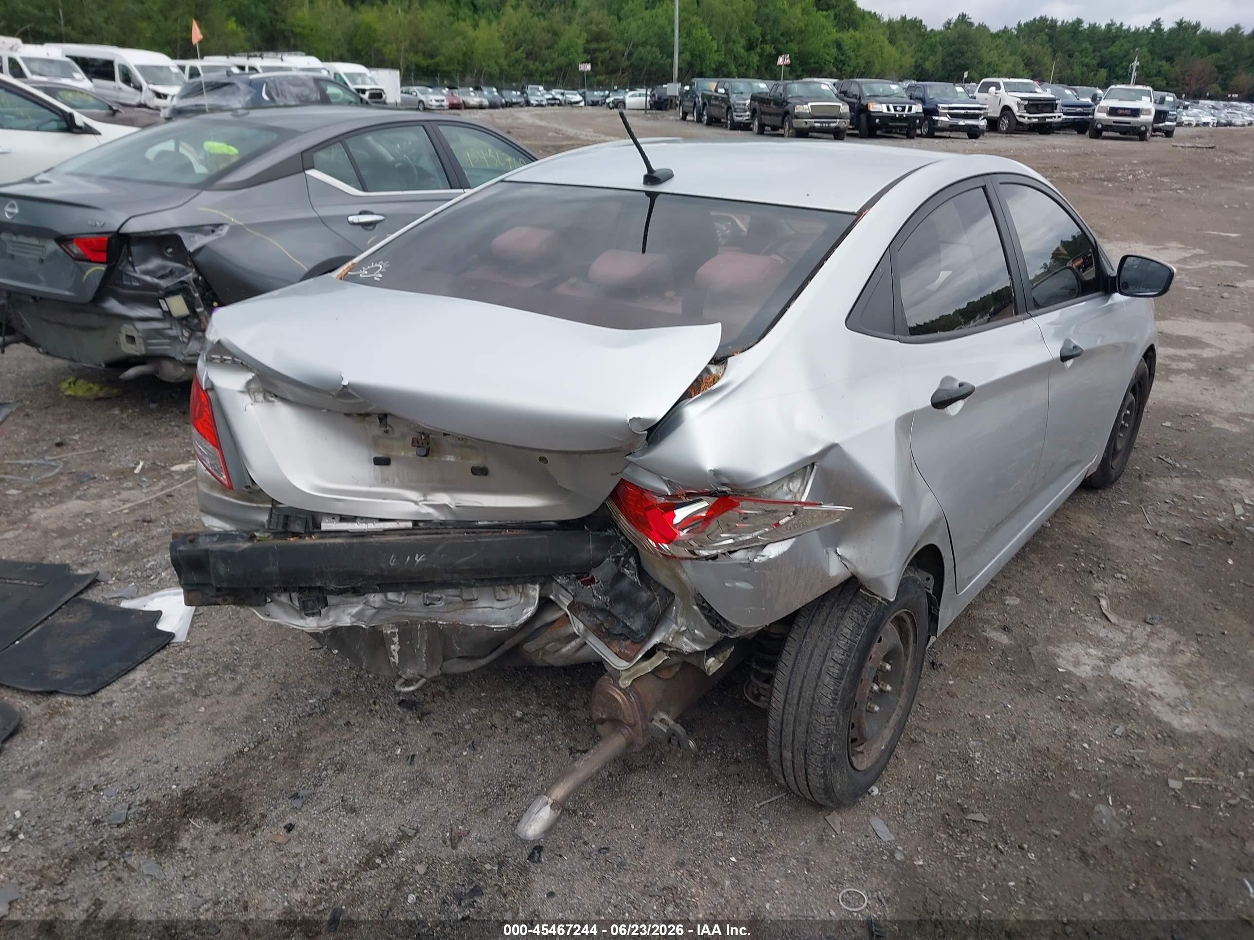 2012 Hyundai Accent Gls Gray vin: KMHCT4AE0CU089728