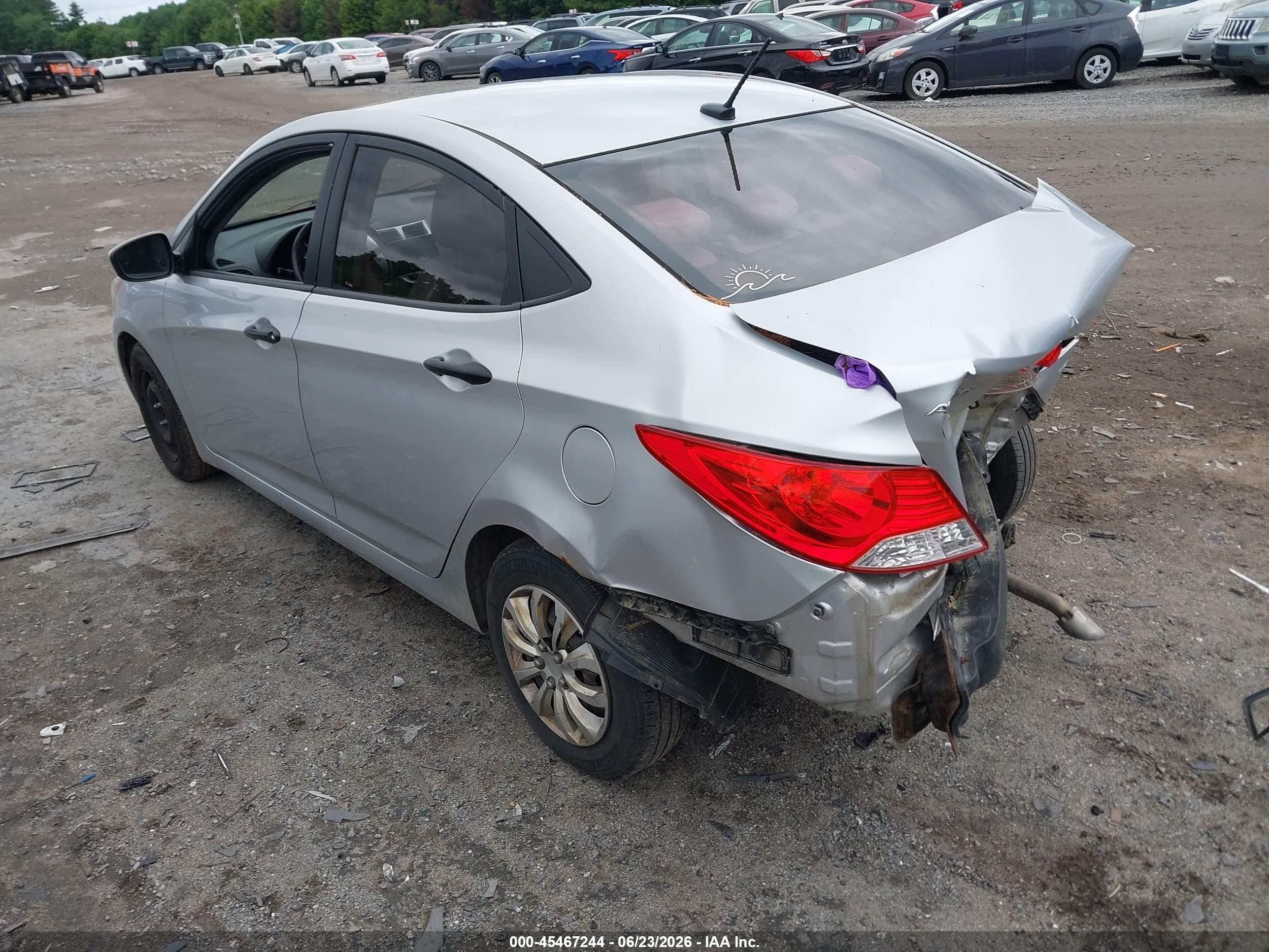 2012 Hyundai Accent Gls Gray vin: KMHCT4AE0CU089728