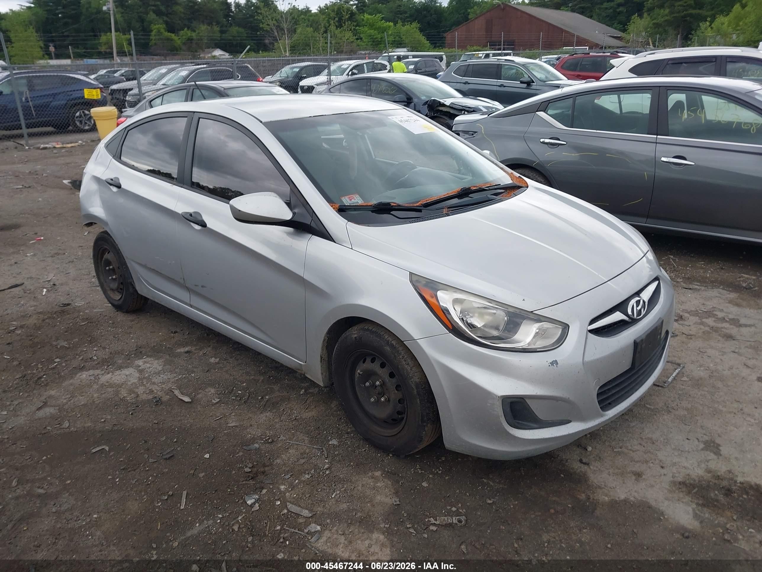 2012 Hyundai Accent Gls Gray vin: KMHCT4AE0CU089728