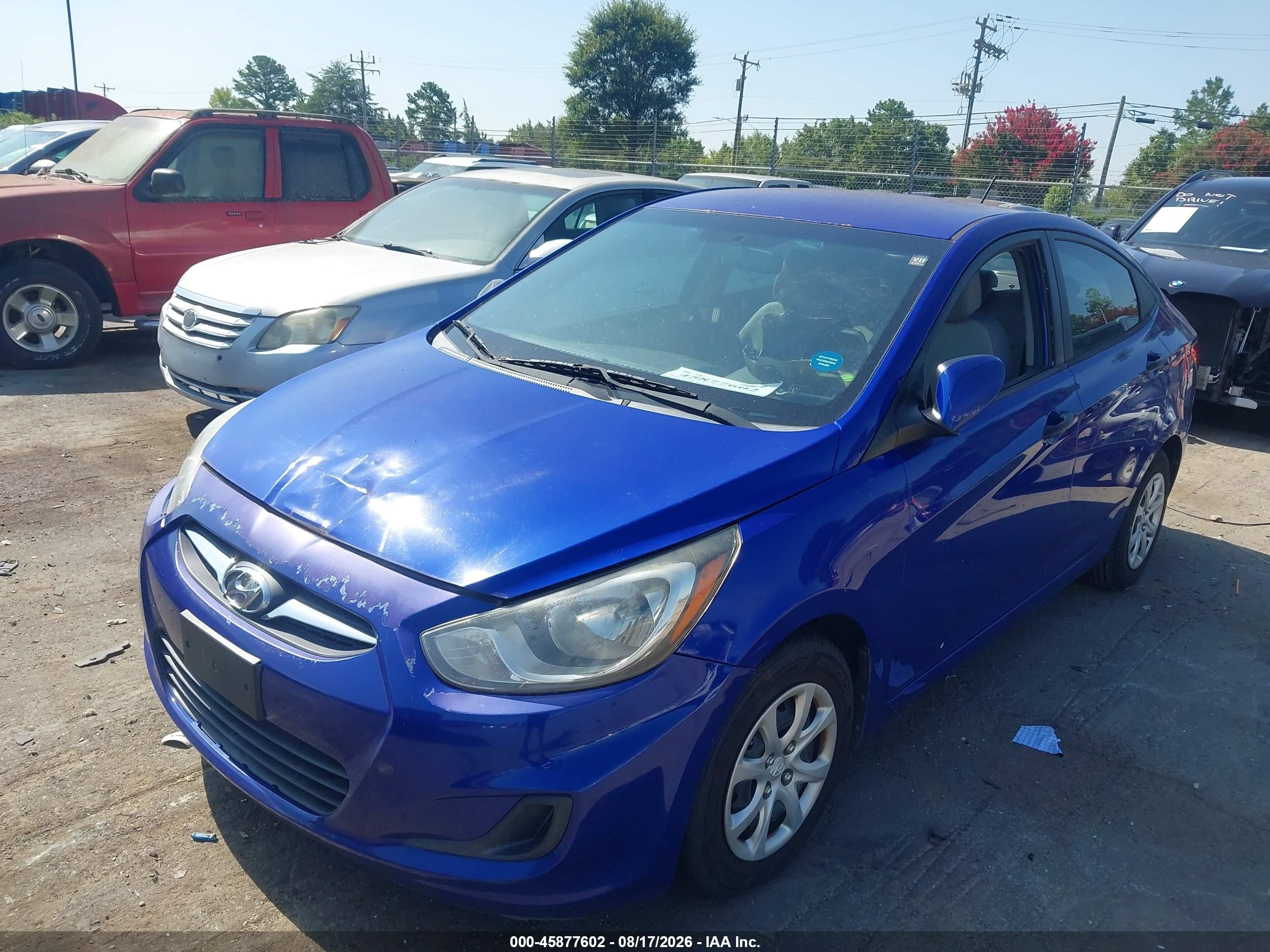 2012 Hyundai Accent Gls Синий vin: KMHCT4AE0CU099191