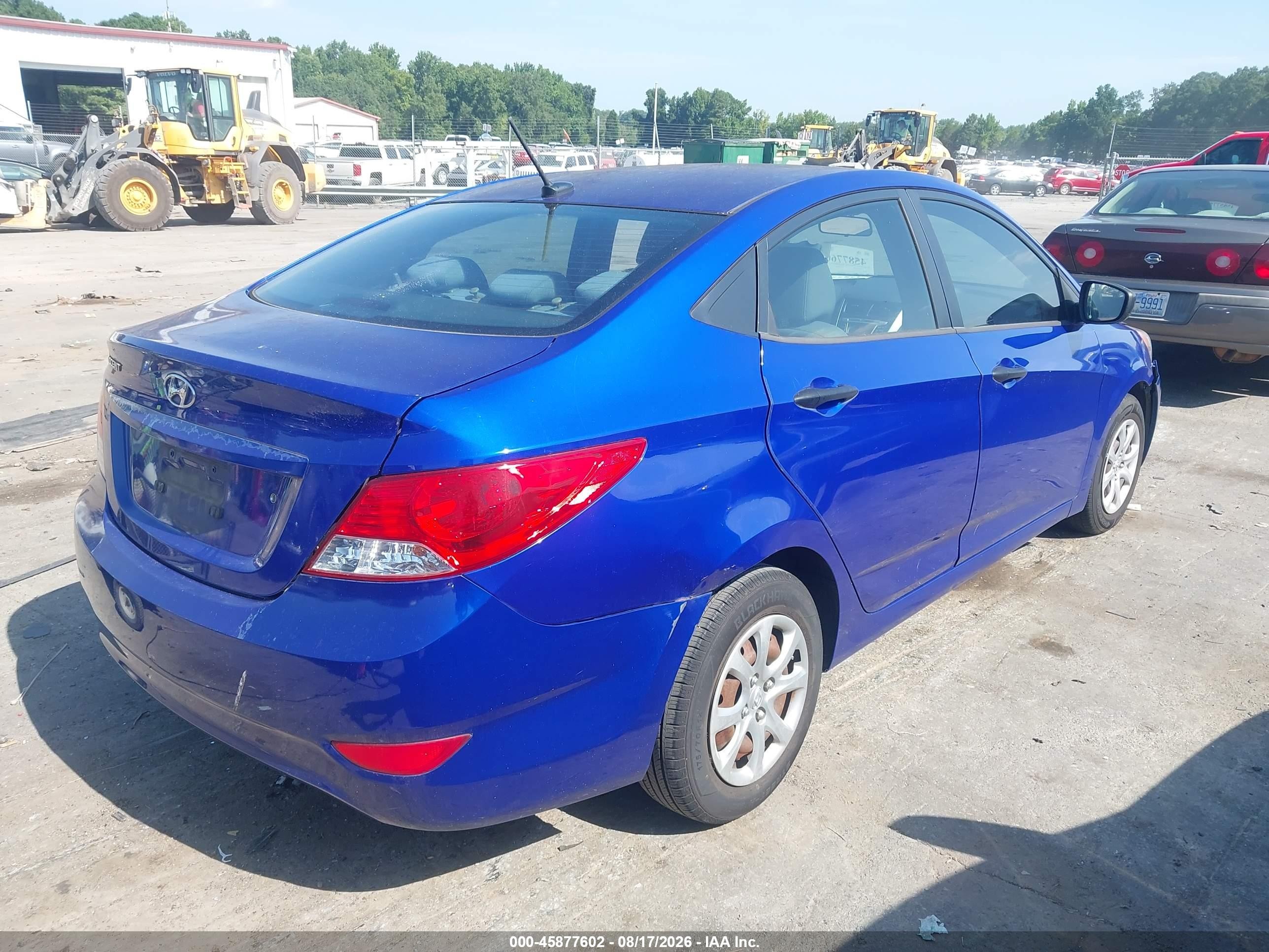 2012 Hyundai Accent Gls Синий vin: KMHCT4AE0CU099191
