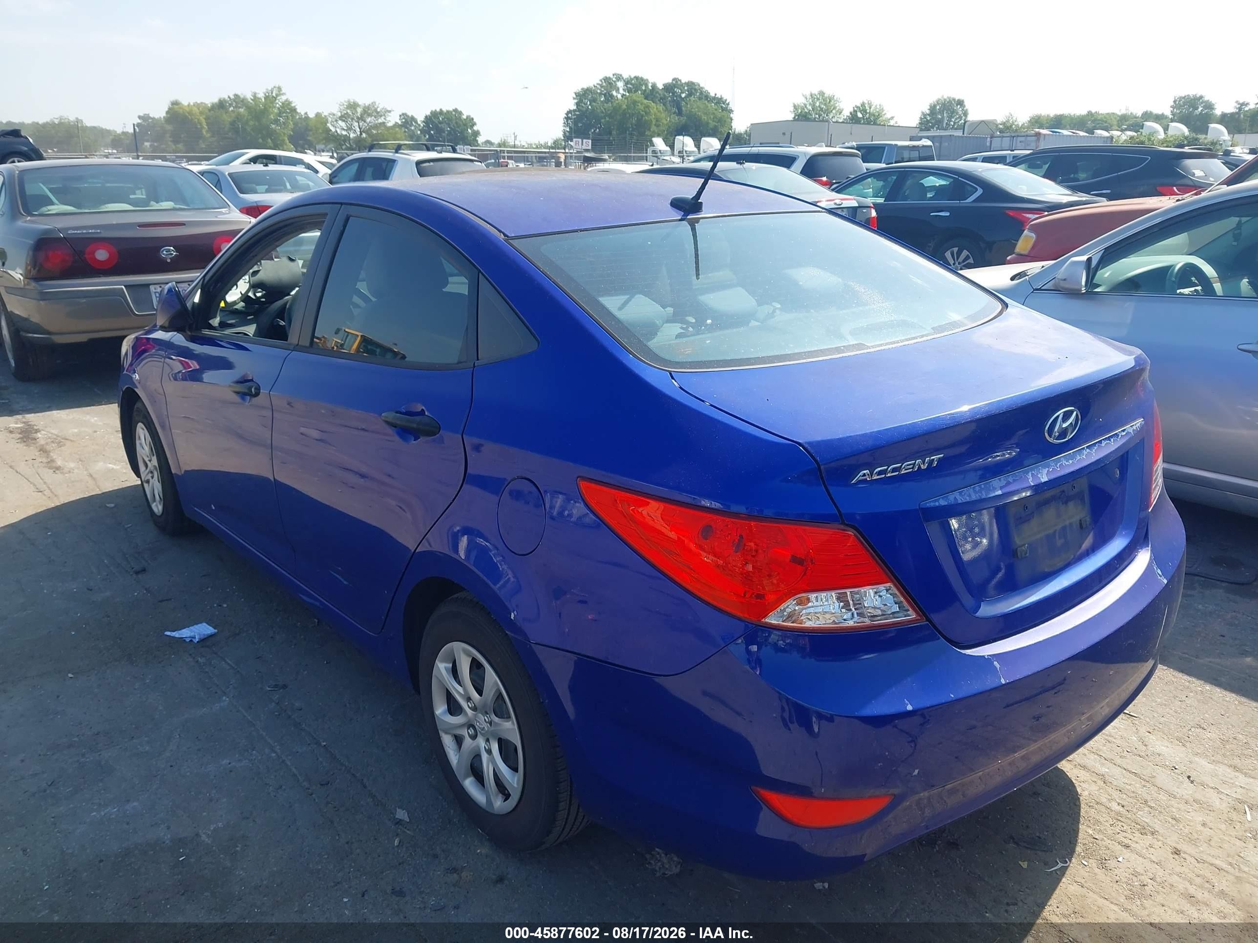 2012 Hyundai Accent Gls Синий vin: KMHCT4AE0CU099191