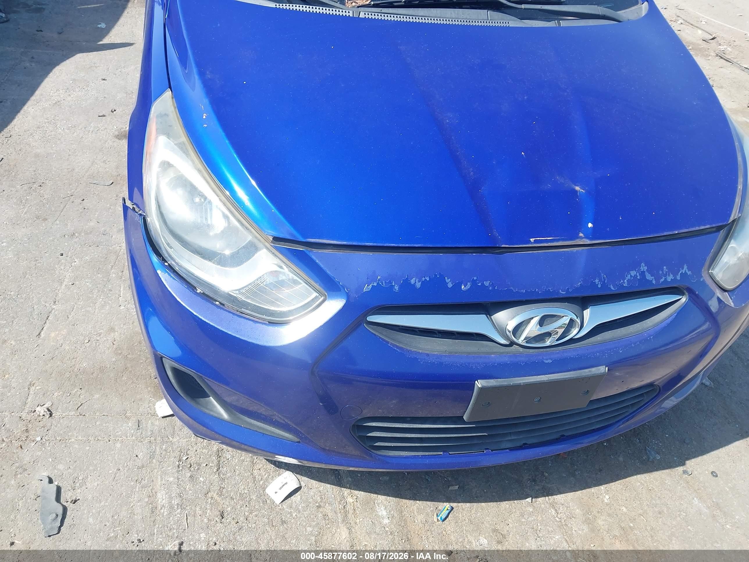 2012 Hyundai Accent Gls Синий vin: KMHCT4AE0CU099191