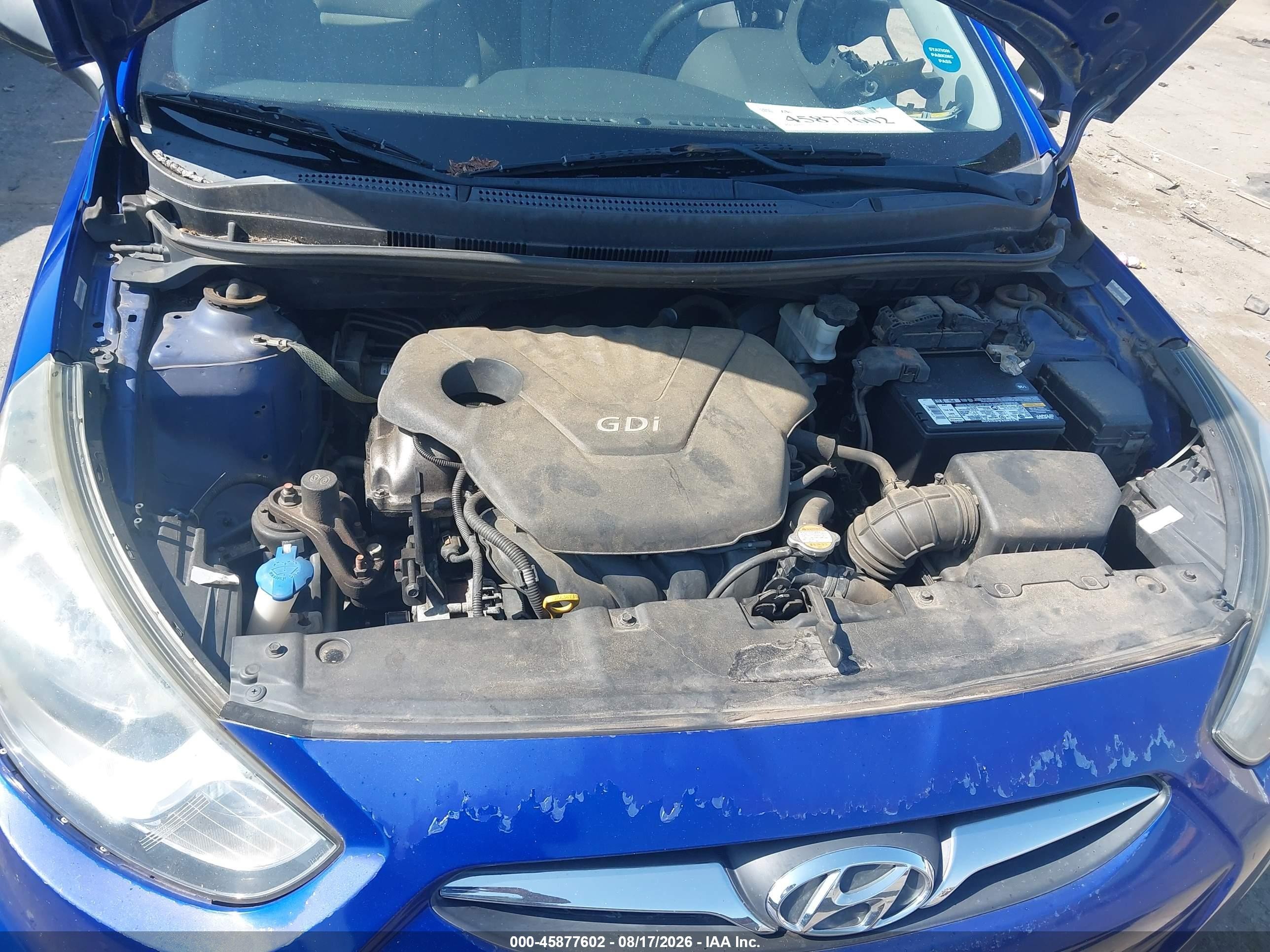 2012 Hyundai Accent Gls Синий vin: KMHCT4AE0CU099191