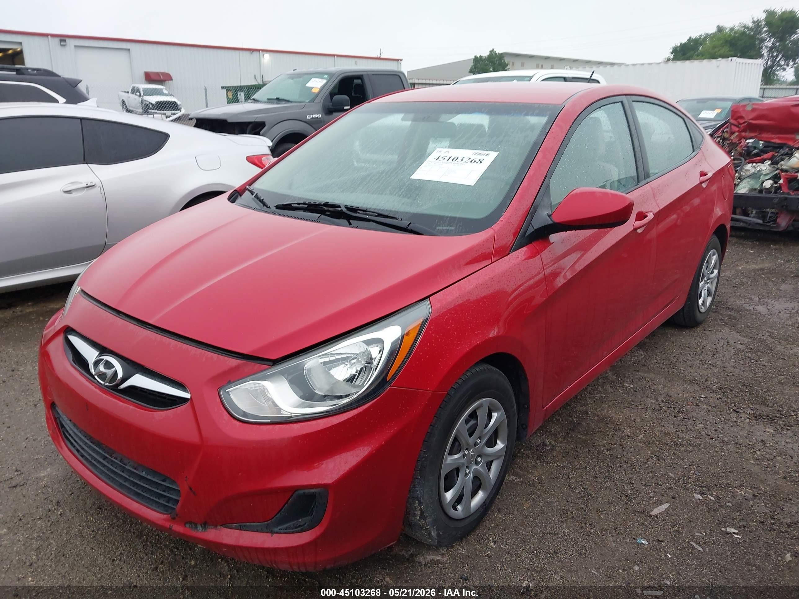 2012 Hyundai Accent Gls Red vin: KMHCT4AE0CU122047