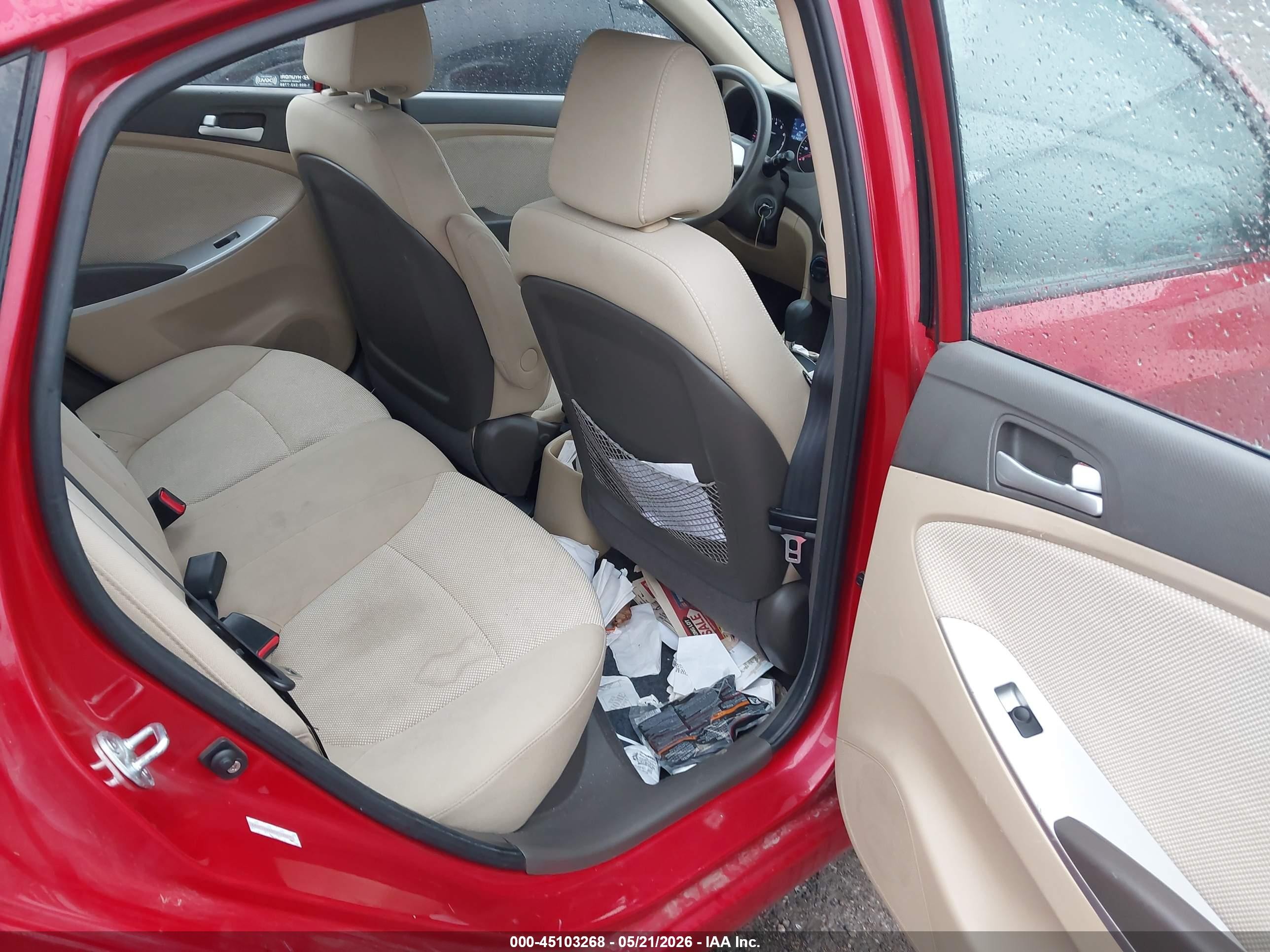 2012 Hyundai Accent Gls Red vin: KMHCT4AE0CU122047