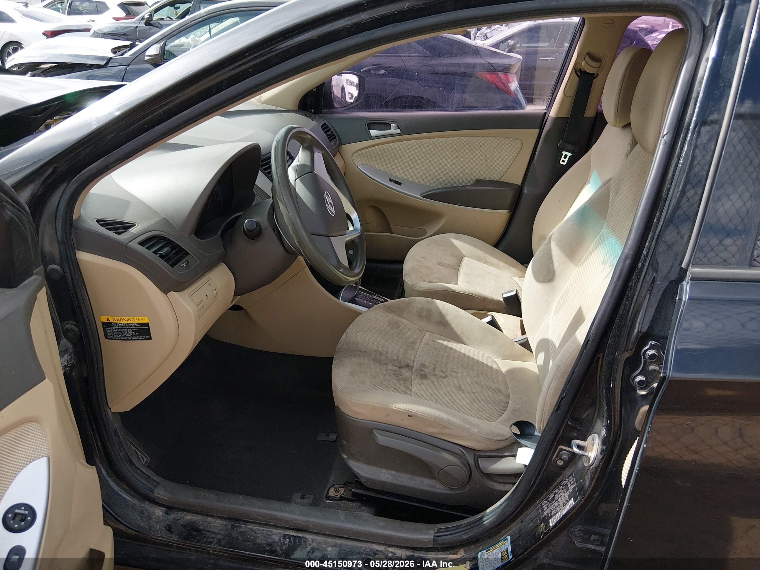 2012 Hyundai Accent Gls Black vin: KMHCT4AE0CU158711