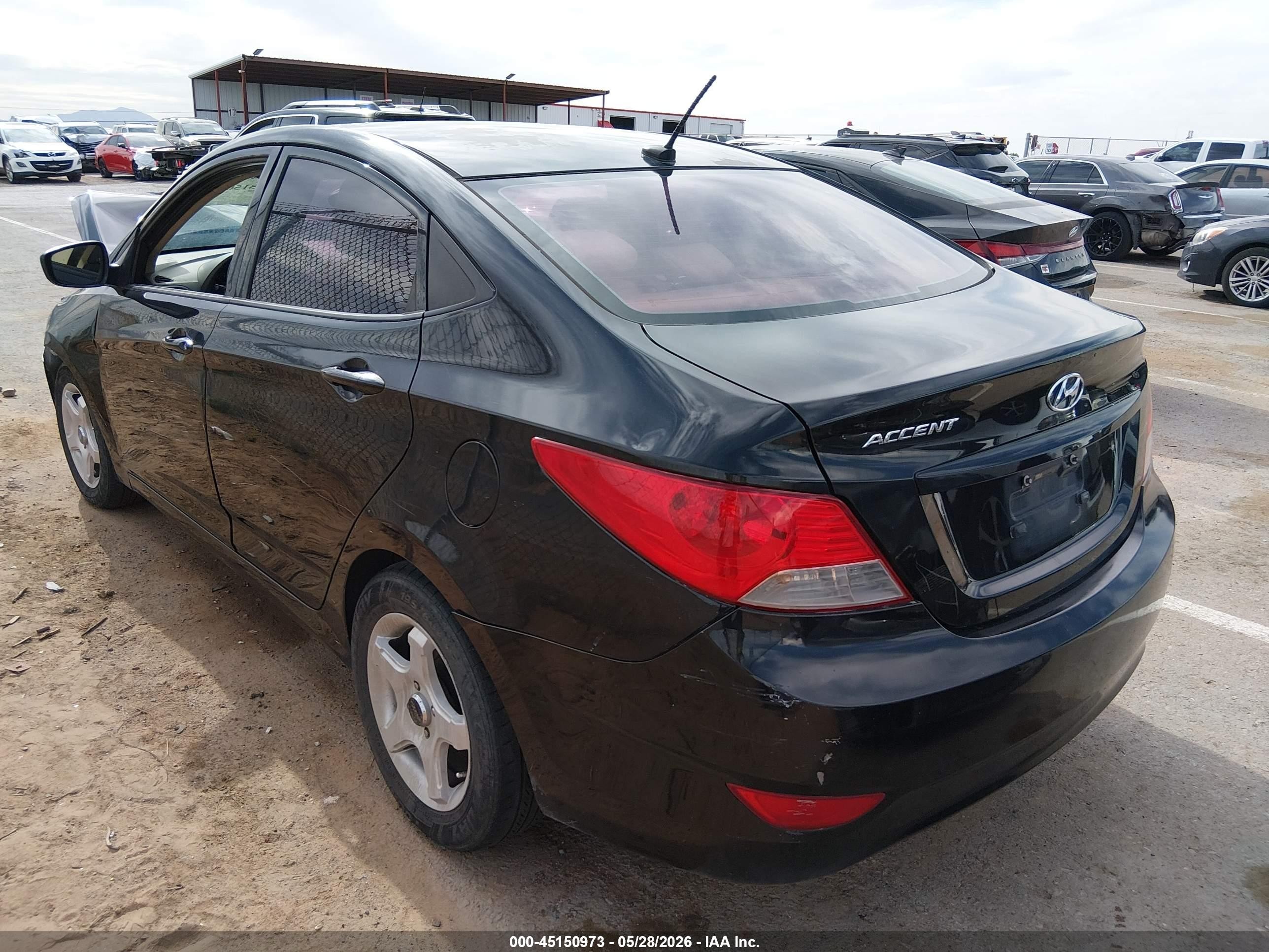 2012 Hyundai Accent Gls Black vin: KMHCT4AE0CU158711