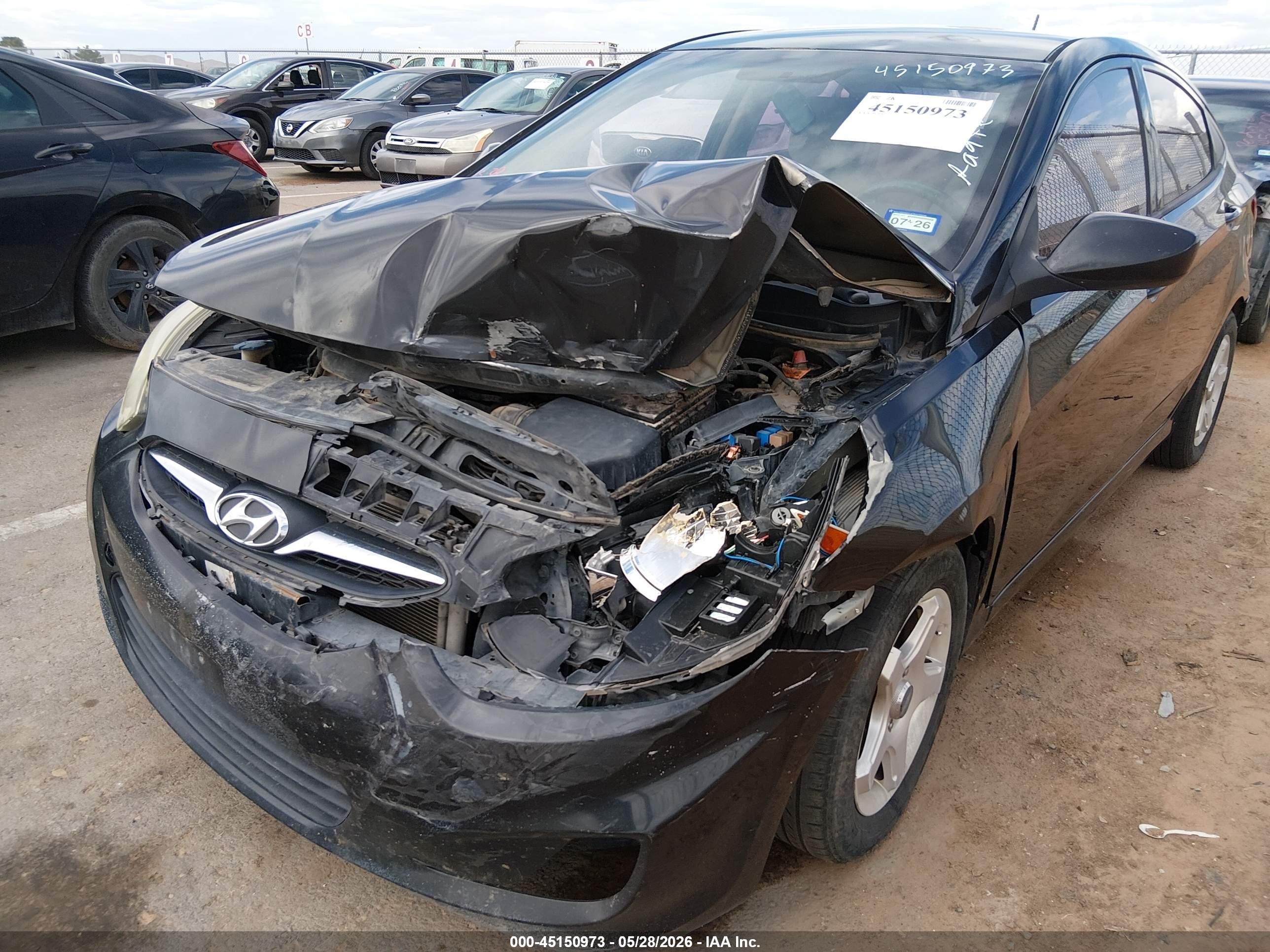 2012 Hyundai Accent Gls Black vin: KMHCT4AE0CU158711