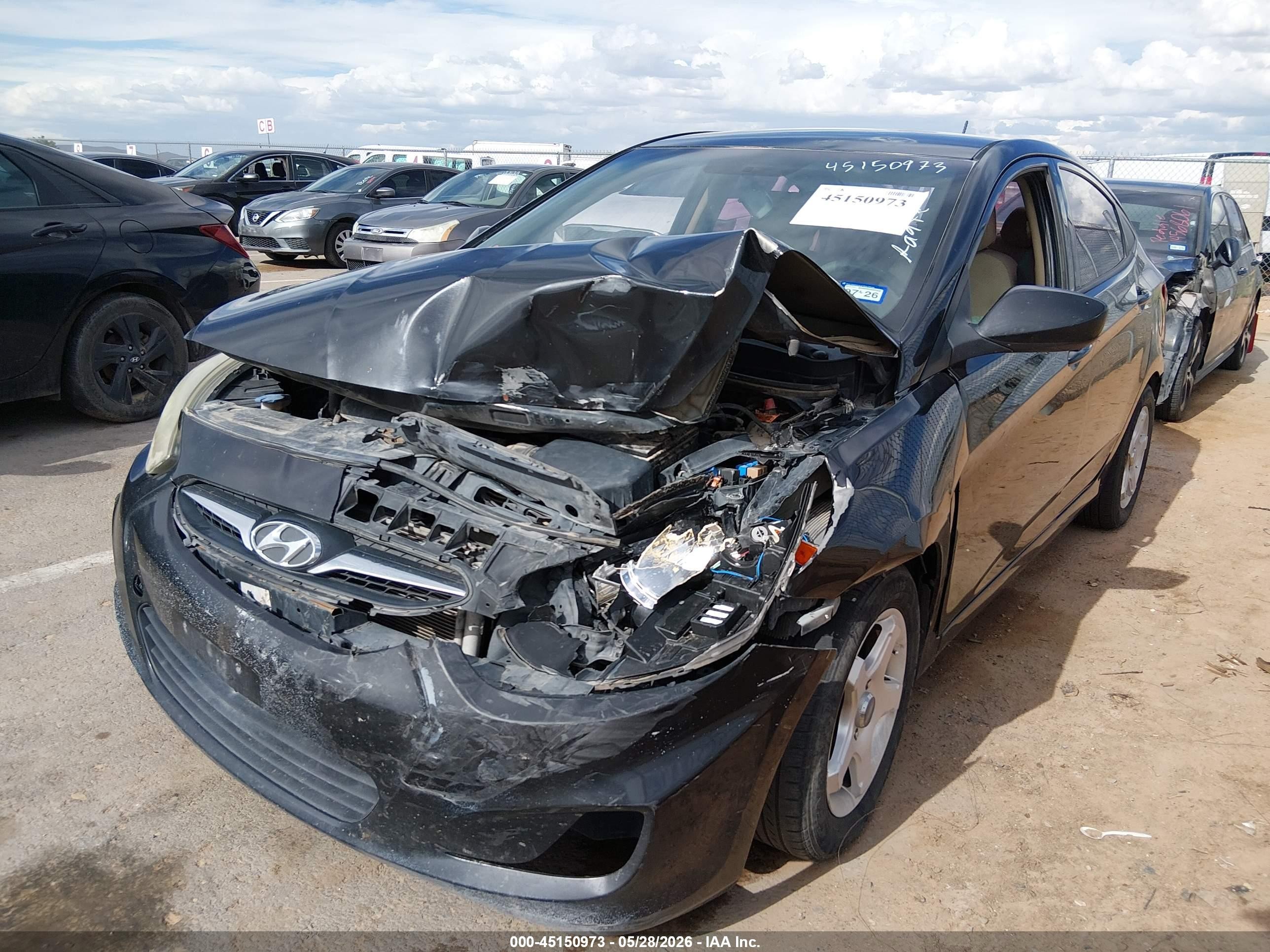 2012 Hyundai Accent Gls Black vin: KMHCT4AE0CU158711