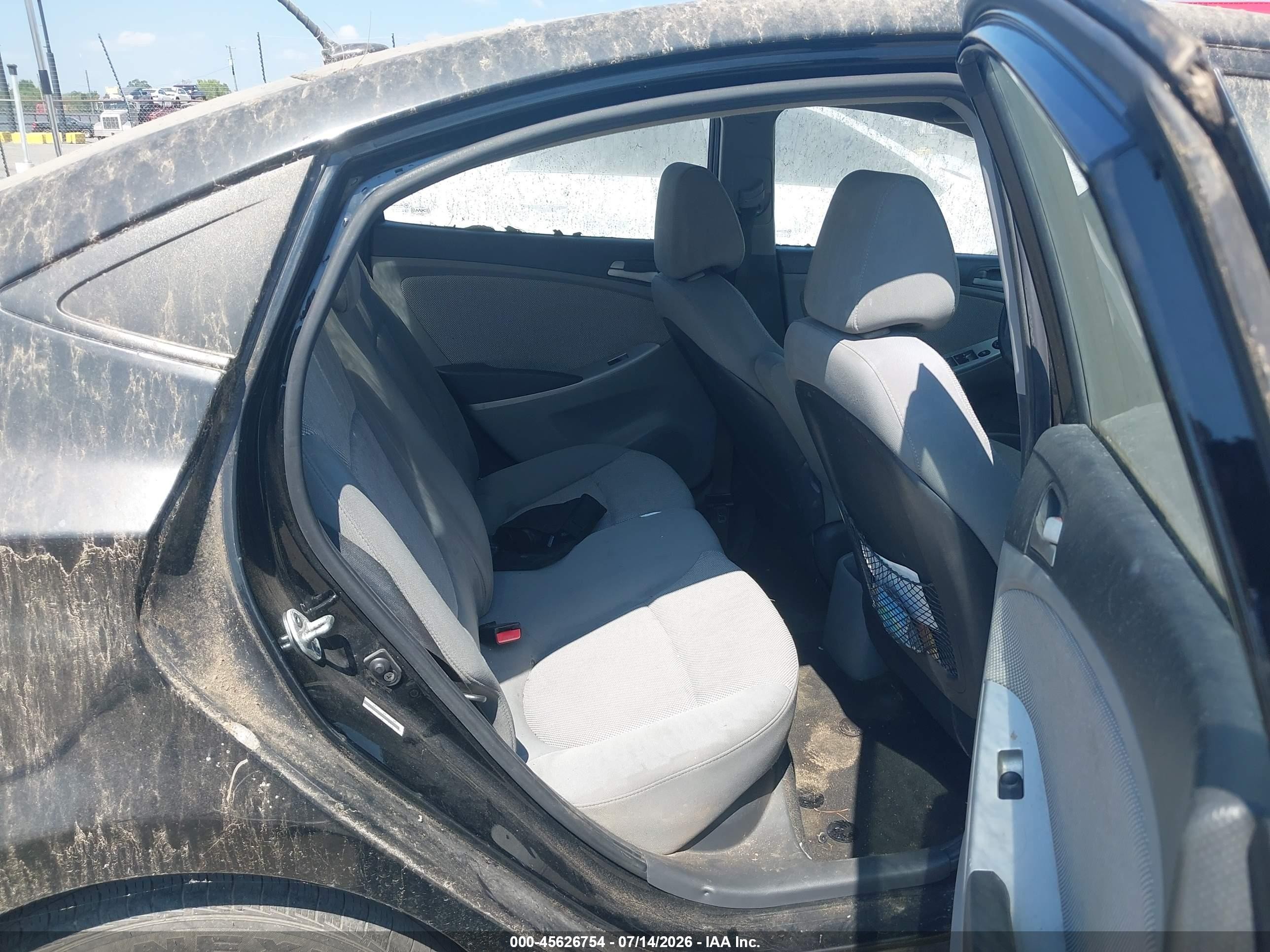2012 Hyundai Accent Gls Black vin: KMHCT4AE0CU168252