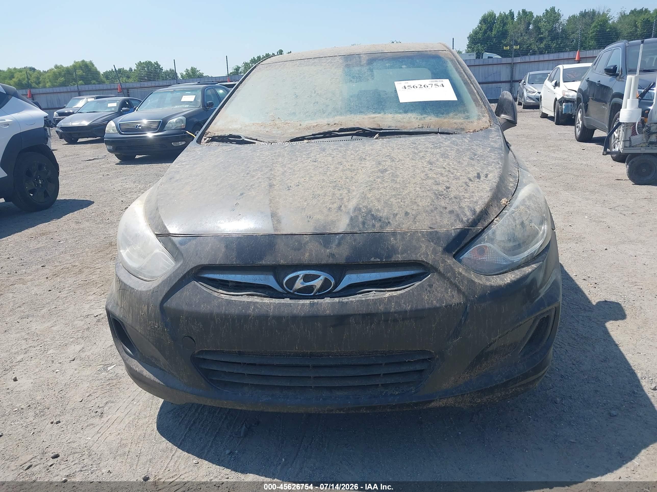 2012 Hyundai Accent Gls Black vin: KMHCT4AE0CU168252