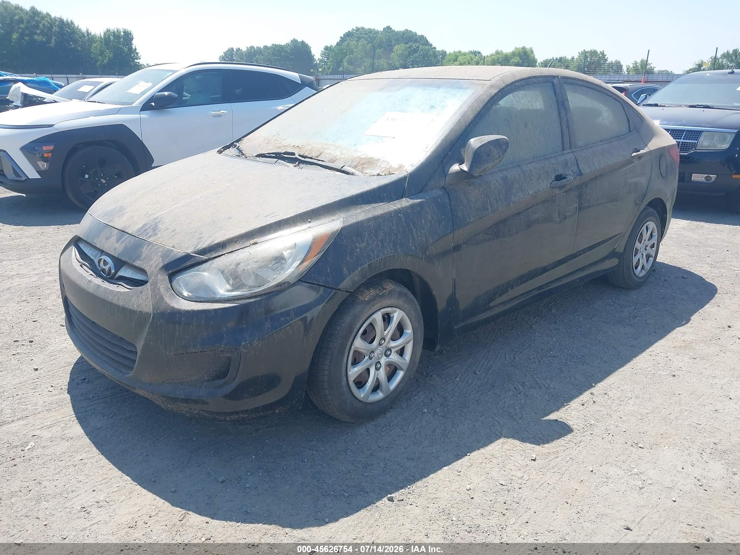 2012 Hyundai Accent Gls Black vin: KMHCT4AE0CU168252