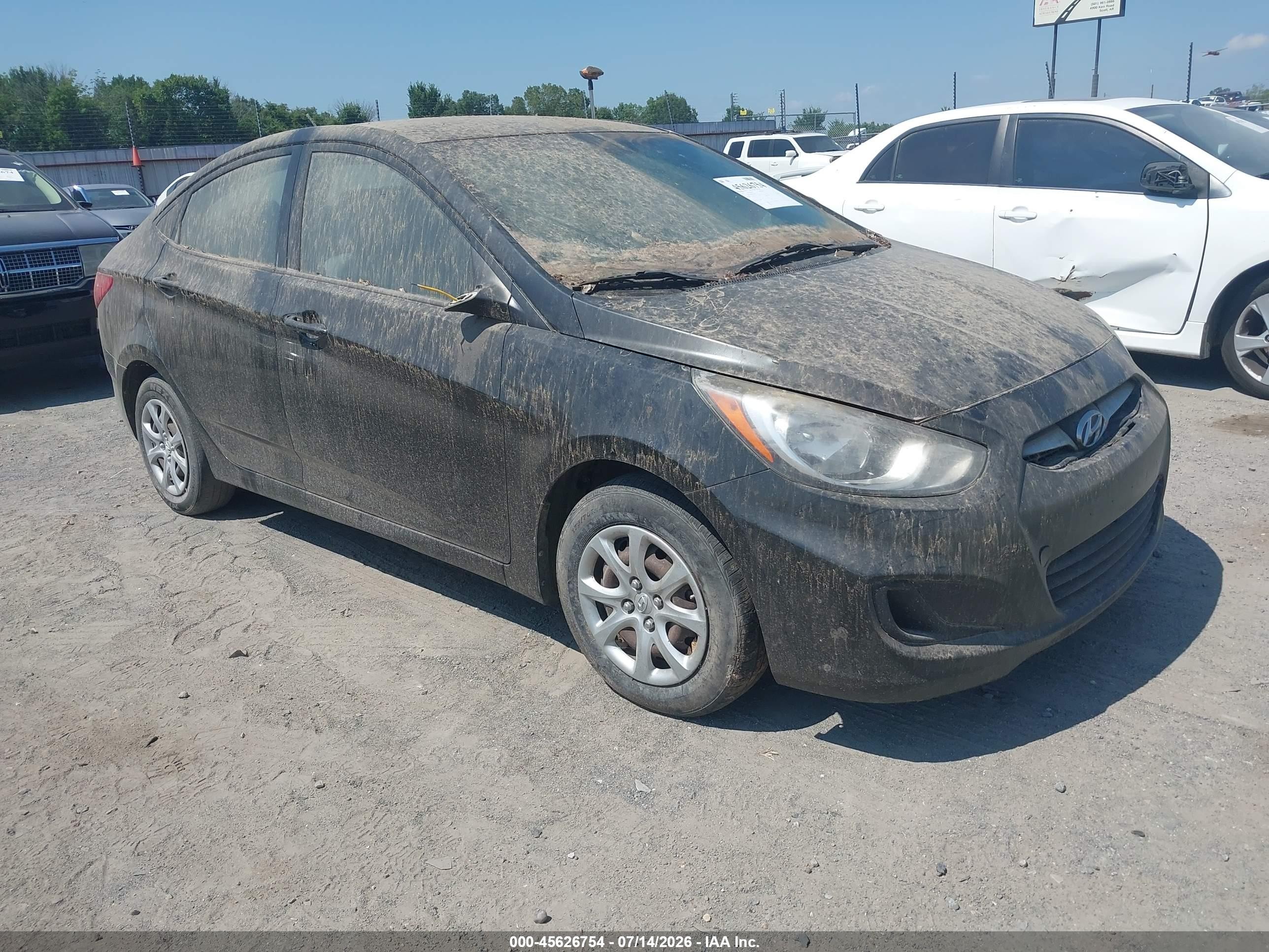 2012 Hyundai Accent Gls Black vin: KMHCT4AE0CU168252