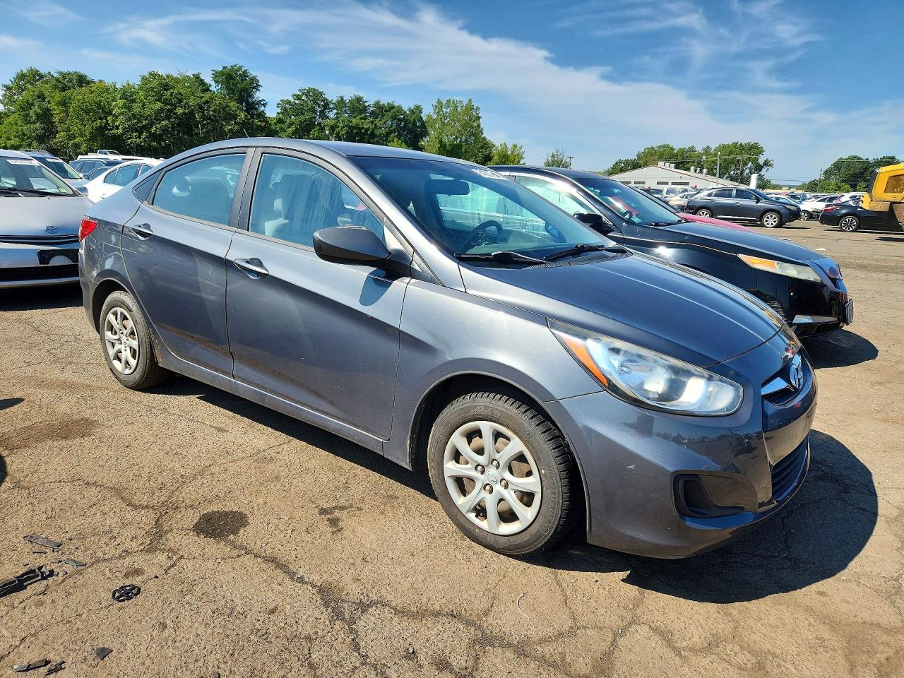 2012 Hyundai Accent Gls Gray vin: KMHCT4AE0CU222486